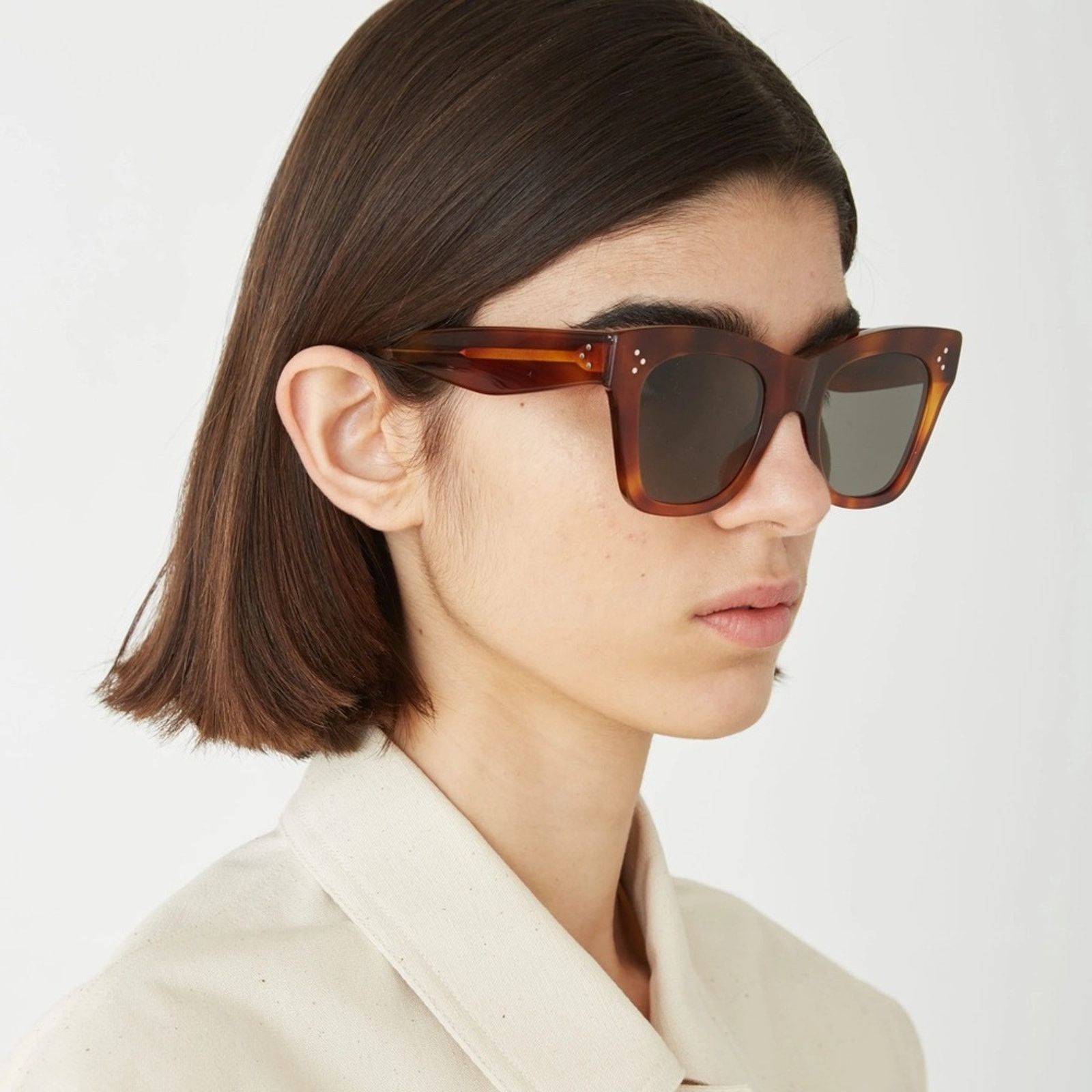 Celine NEW CELINE Sunglasses CL4004IN/S 56C Yellow Clear Women Size ONE SIZE - 8 Thumbnail