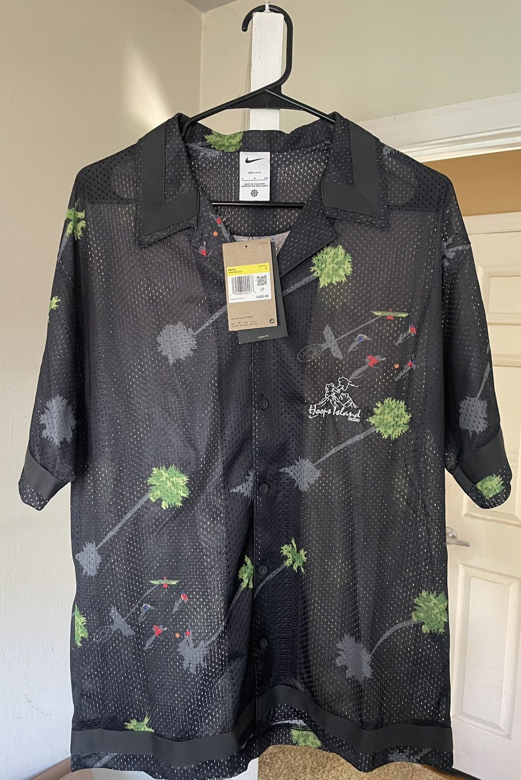 Nike Nike Hoops Island Short Sleeve Button Up Mesh Shirt Size US S / EU 44-46 / 1 - 2 Thumbnail