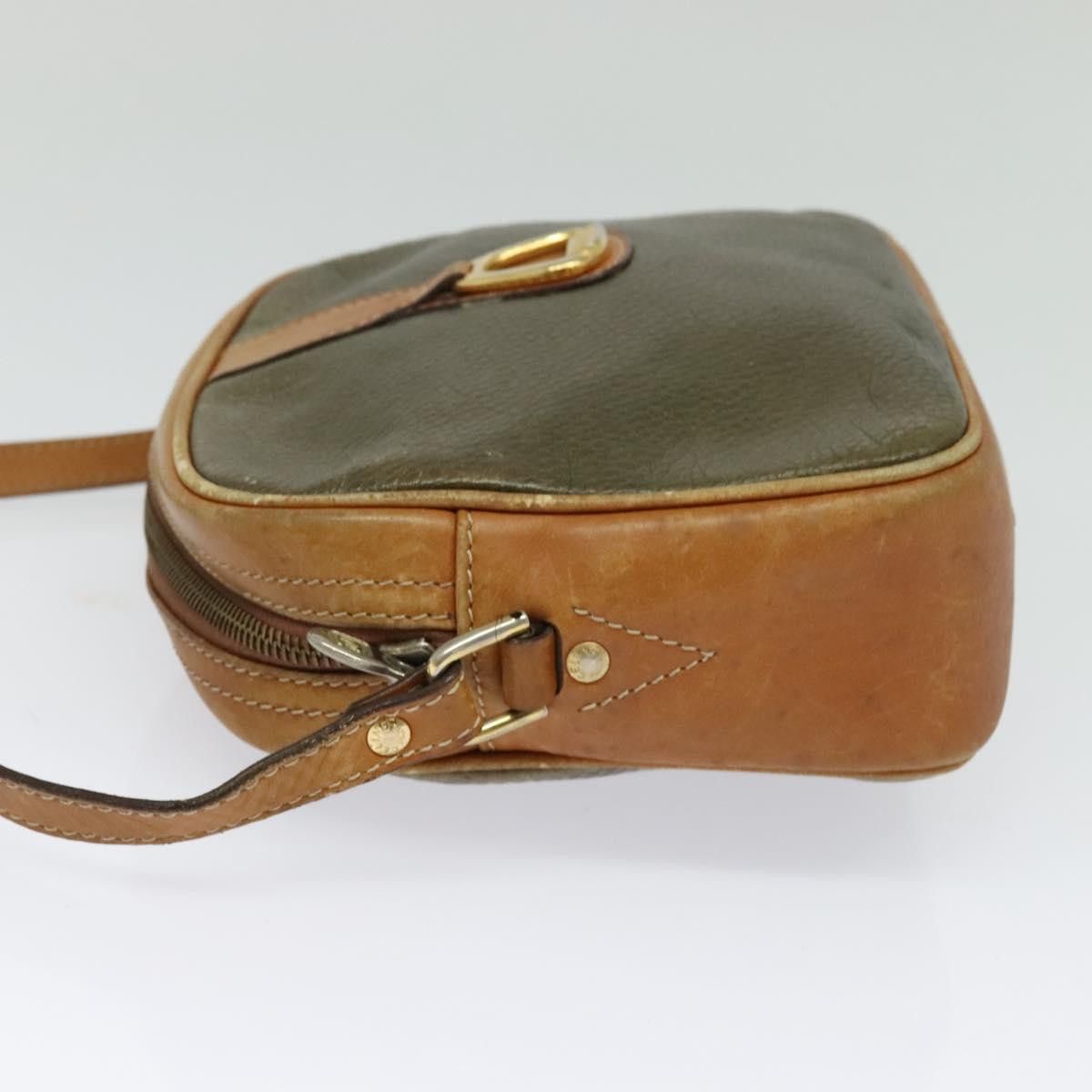 Celine CELINE Shoulder Bag Leather Khaki Gold Size ONE SIZE - 4 Thumbnail