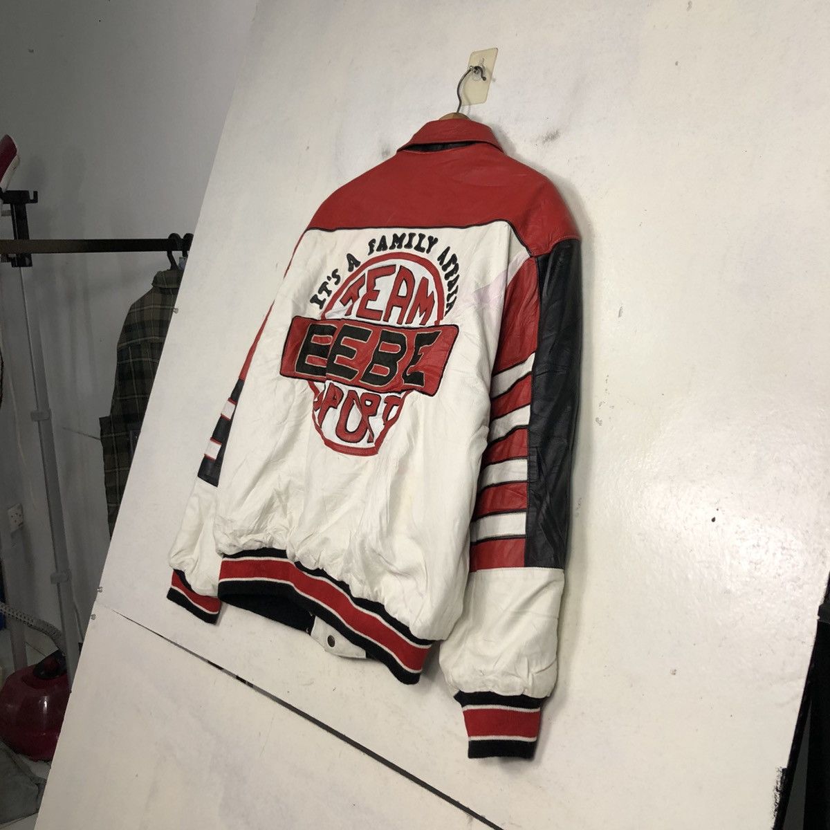 Jeff Hamilton 💥VINTAGE REVERSIBLE LEATHER BOMBER JACKET JEFF HAMILTON Size US L / EU 52-54 / 3 - 14 Thumbnail