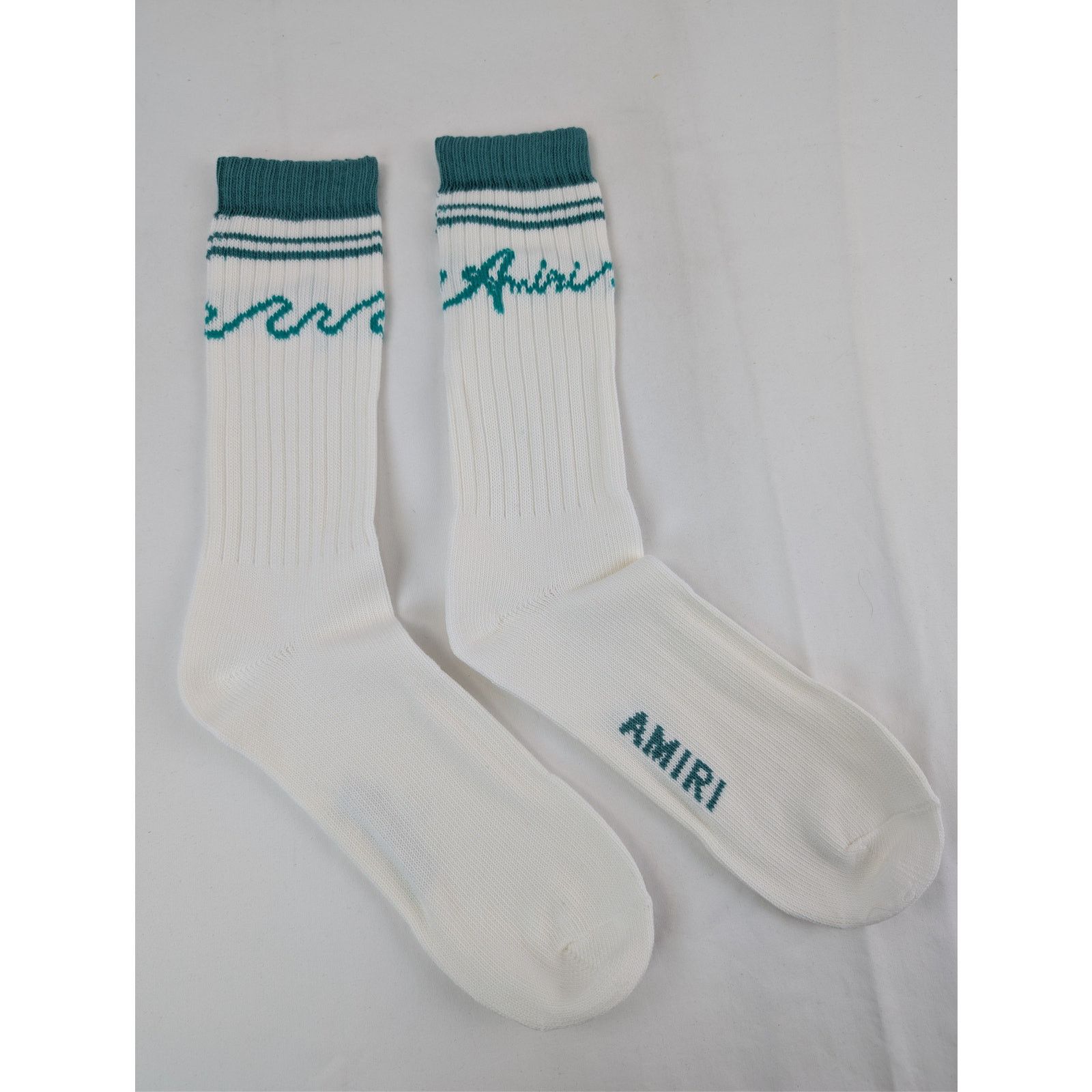 Amiri o1rshd1 Q:2 / Size: 45-46 / Wave Socks in Sea Blue Size ONE SIZE - 1 Thumbnail