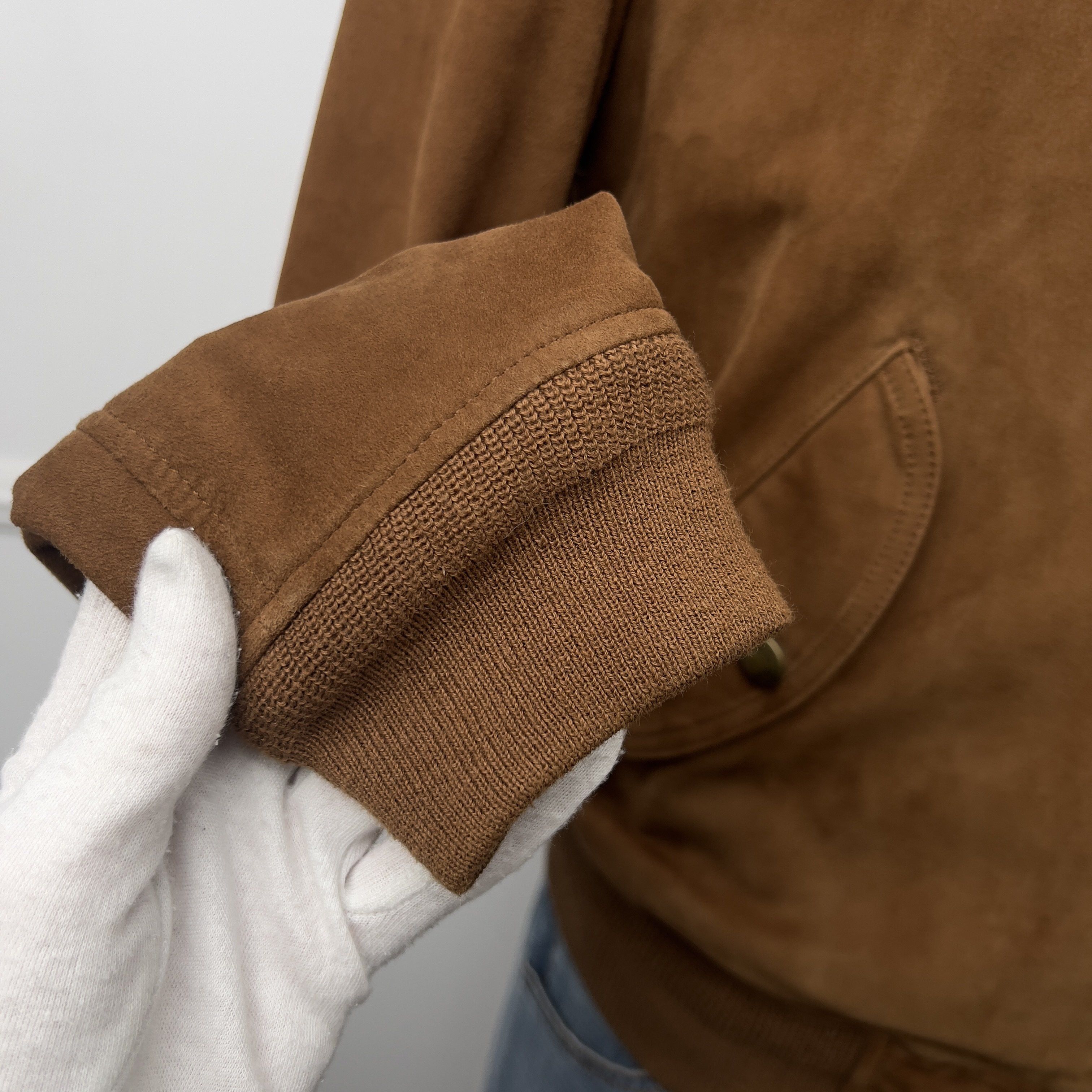 Polo Ralph Lauren Flight Jacket Country Brown Goat Suede Size US S / EU 44-46 / 1 - 8 Thumbnail
