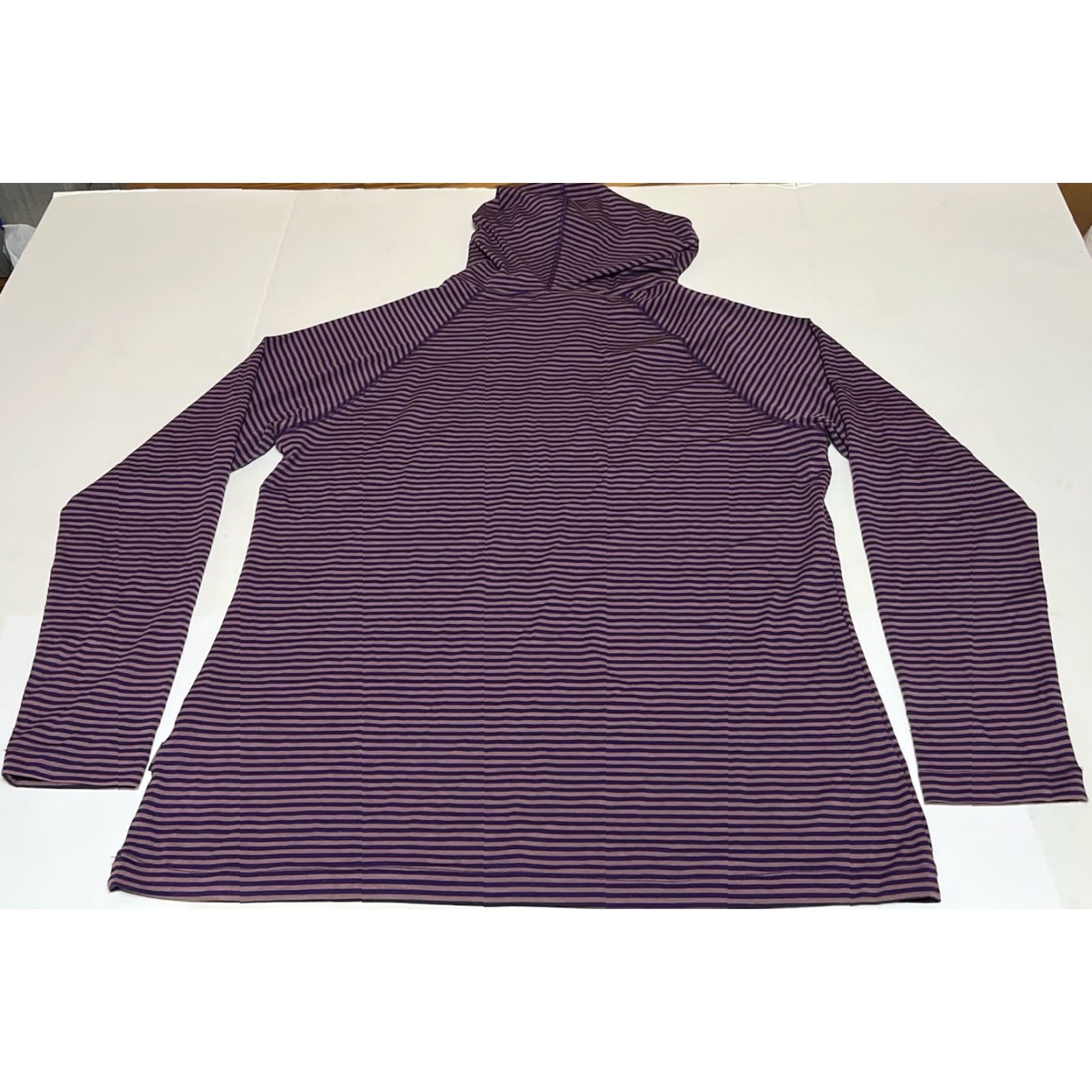 Vintage Woolrich T-Shirt Hoodie Hooded Long Sleeve Striped Purple XL Women’s Regular Basic Outdoor NWT Size XL / US 12-14 / IT 48-50 - 3 Thumbnail