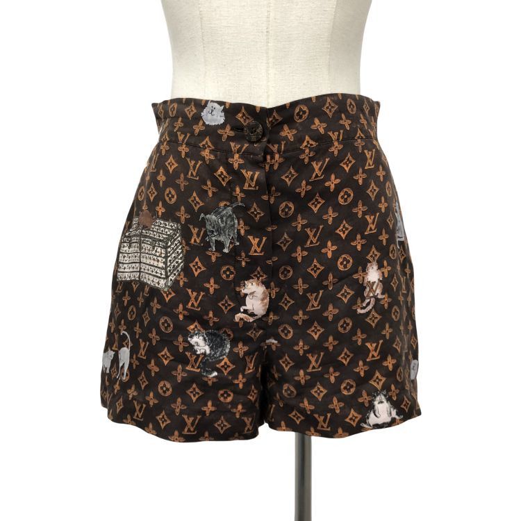 Louis Vuitton Louis Vuitton Cat Print Monogram Shorts Size 34 Size 25" / US 0 / IT 36 - 1 Thumbnail