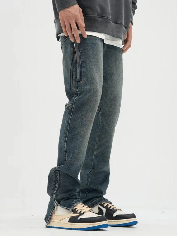 Japanese Brand × Jean American high street straight slit casual jeans for men Size US 32 / EU 48 - 3 Thumbnail
