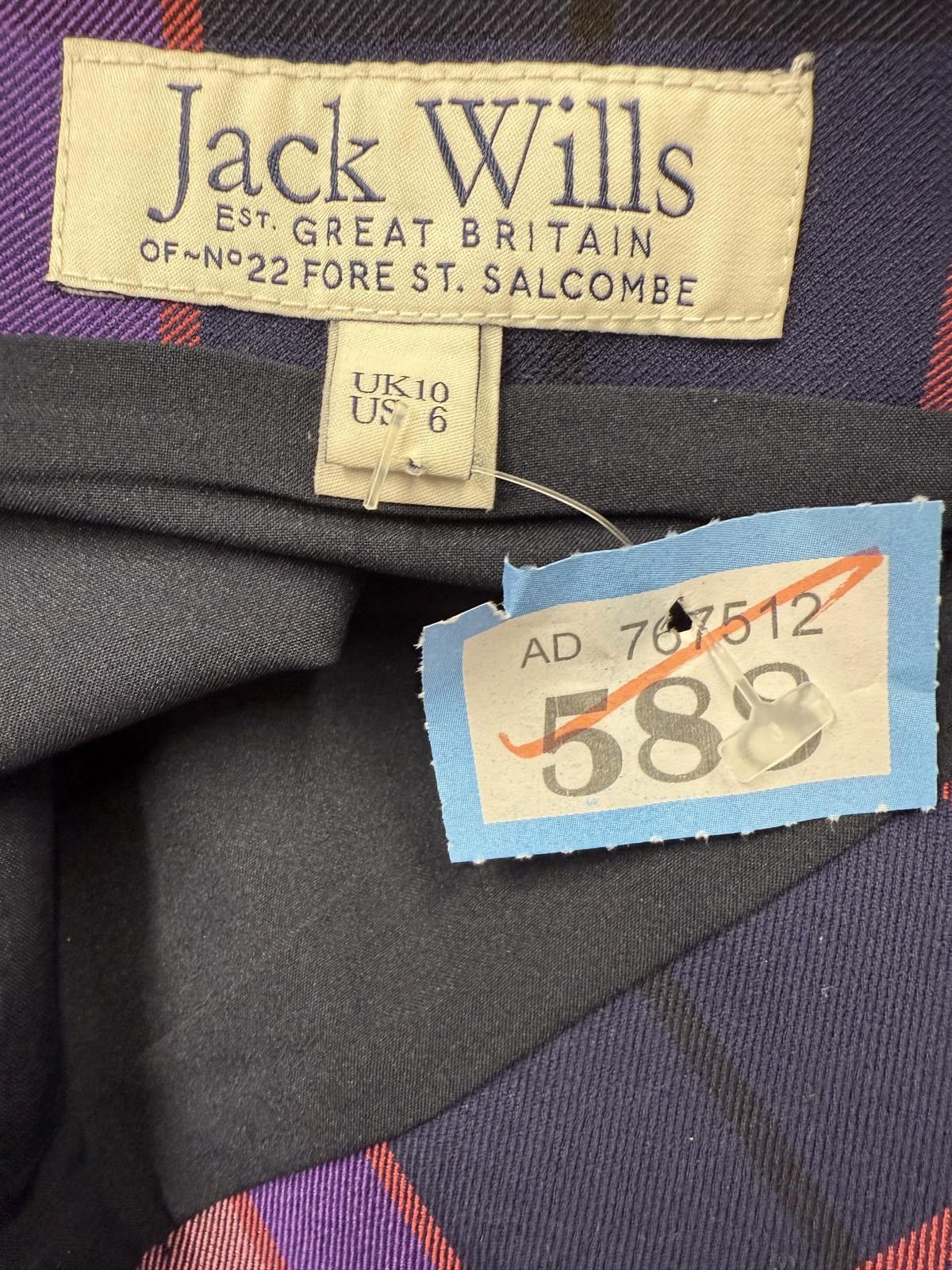 Jack Wills Jack Wills Purple and Pink Tartan Mini Dress UK 10 / US 6 Size M / US 6-8 / IT 42-44 - 2 Thumbnail