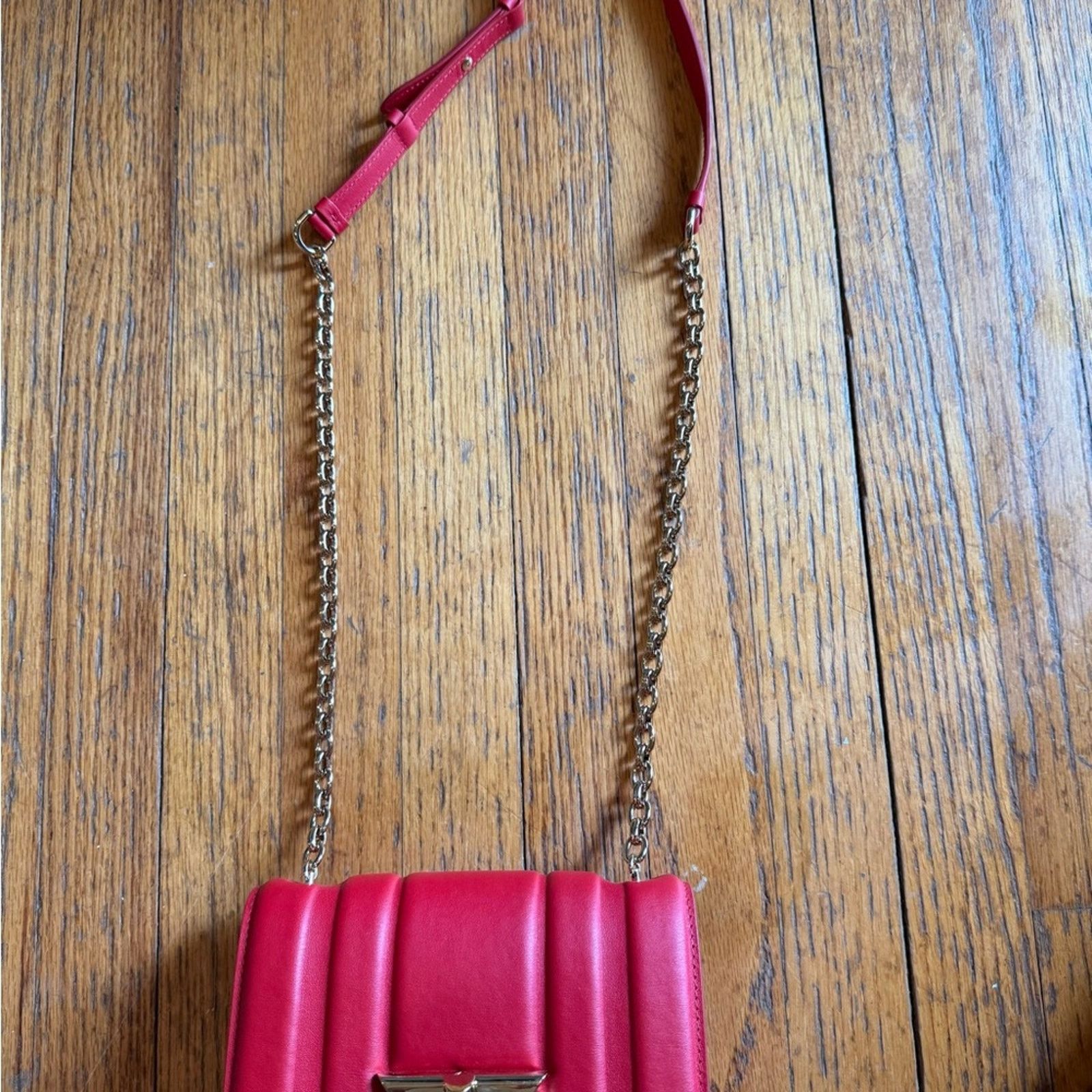 Salvatore Ferragamo Ferragamo Gancini Mini Leather Shoulder Bag, Red Size ONE SIZE - 7 Thumbnail
