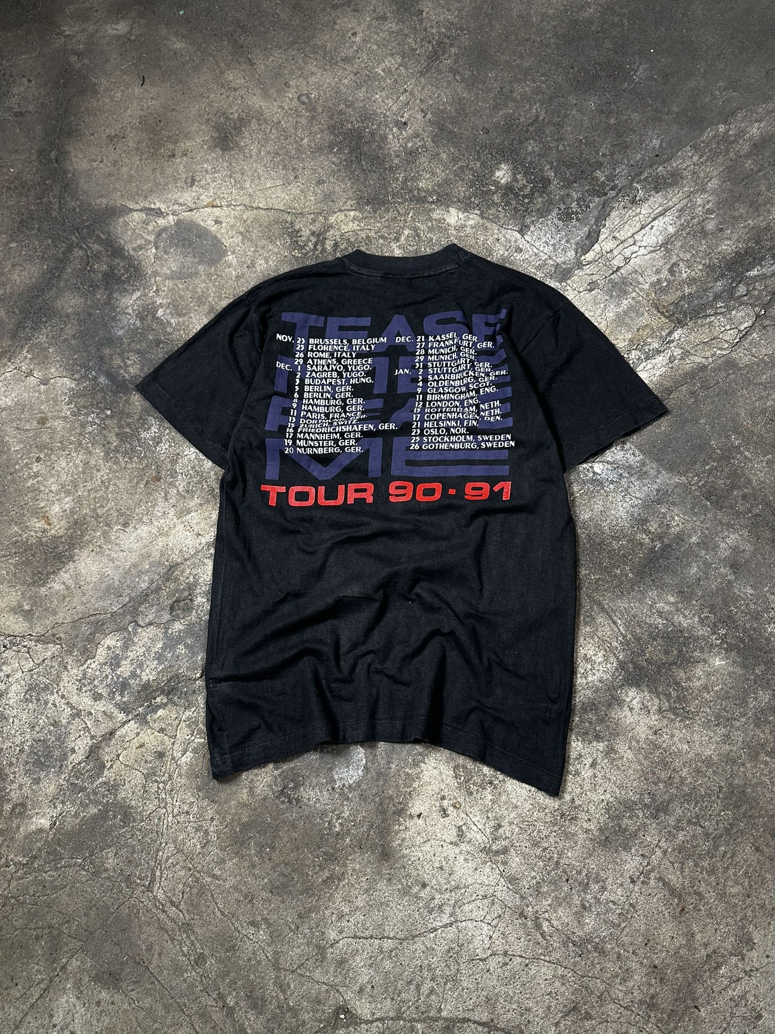 1990 Scorpions Tease Me Please Tour Rock Metal Band T-shirt