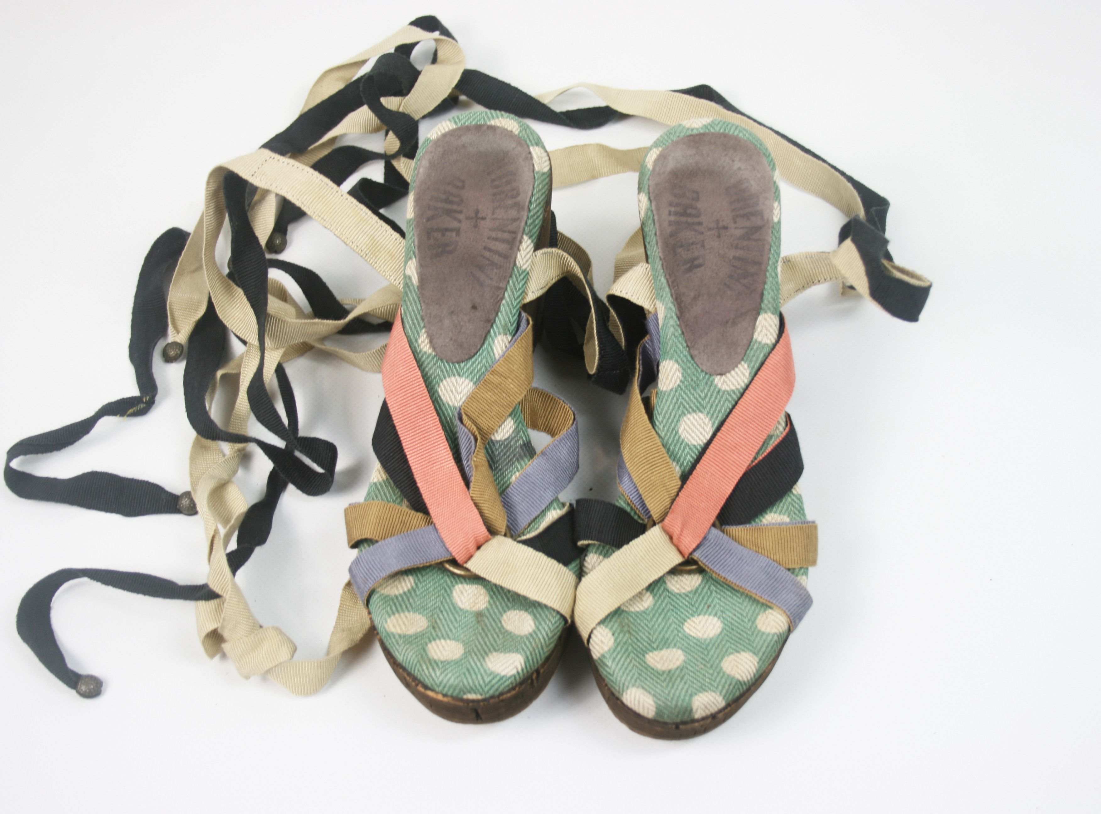 Fiorentini + Baker Ankle Straps Wedge Sandals Size US 7 / IT 37 - 4 Thumbnail