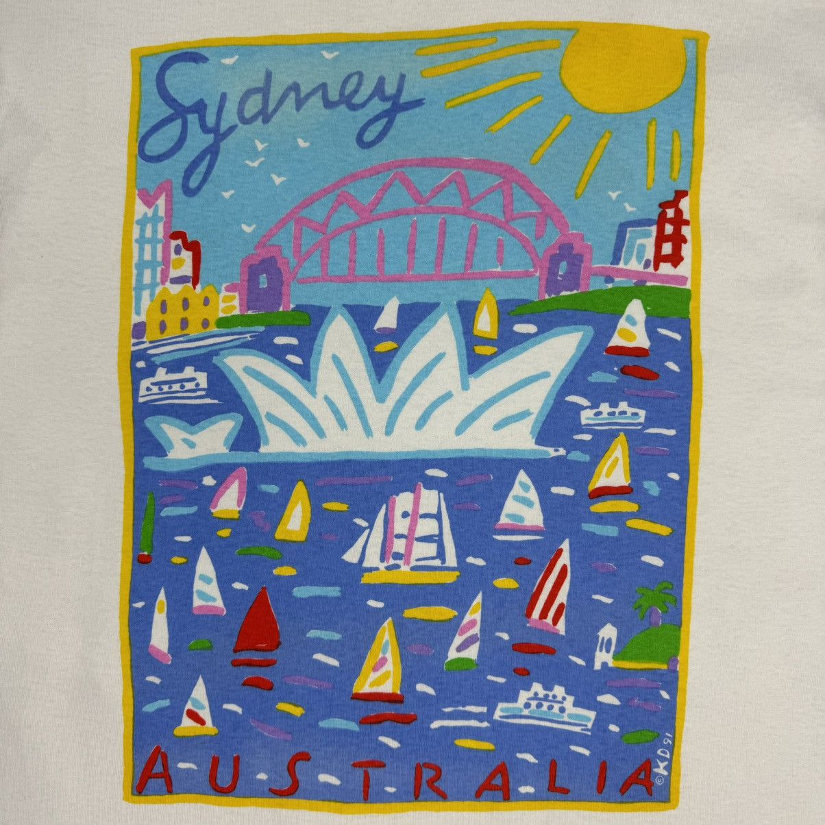 Vintage Vintage Art by Ken Done Sydney Graphic T-shirt Size US S / EU 44-46 / 1 - 6 Thumbnail