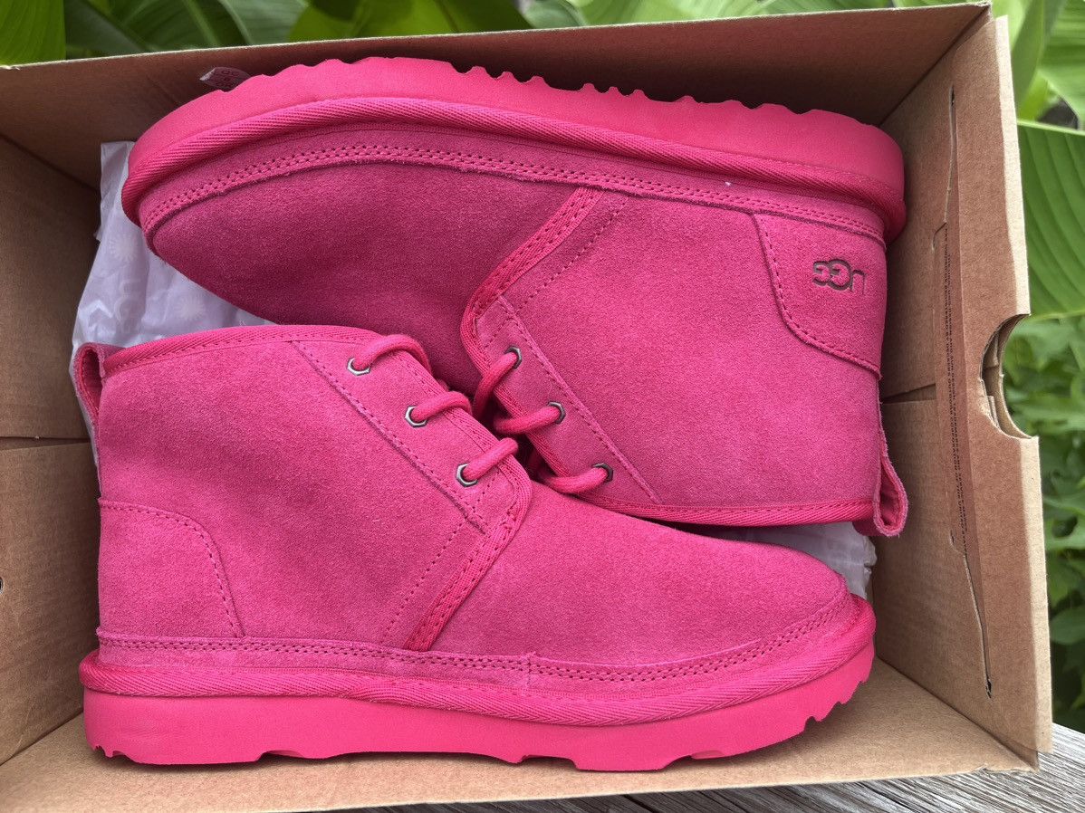 Hot pink UGG Tasman ankle boots