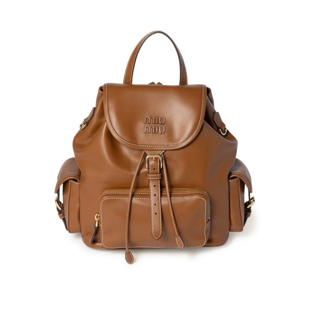 Miu Miu MIU MIU $3950 Cognac Leather Backpack New & Authentic Size ONE SIZE - 1 Thumbnail