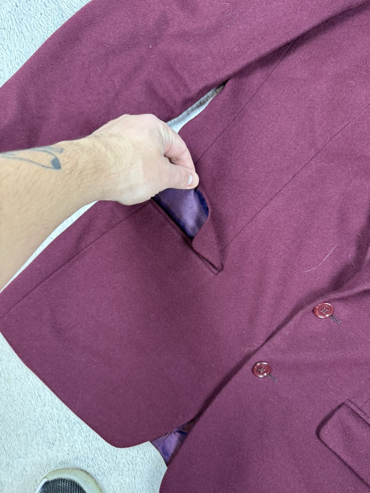Balmain × Pierre Balmain × Vintage Pierre Balmain Men’s Suit Blazer Size L Vintage Wool Design Size 42R - 6 Thumbnail