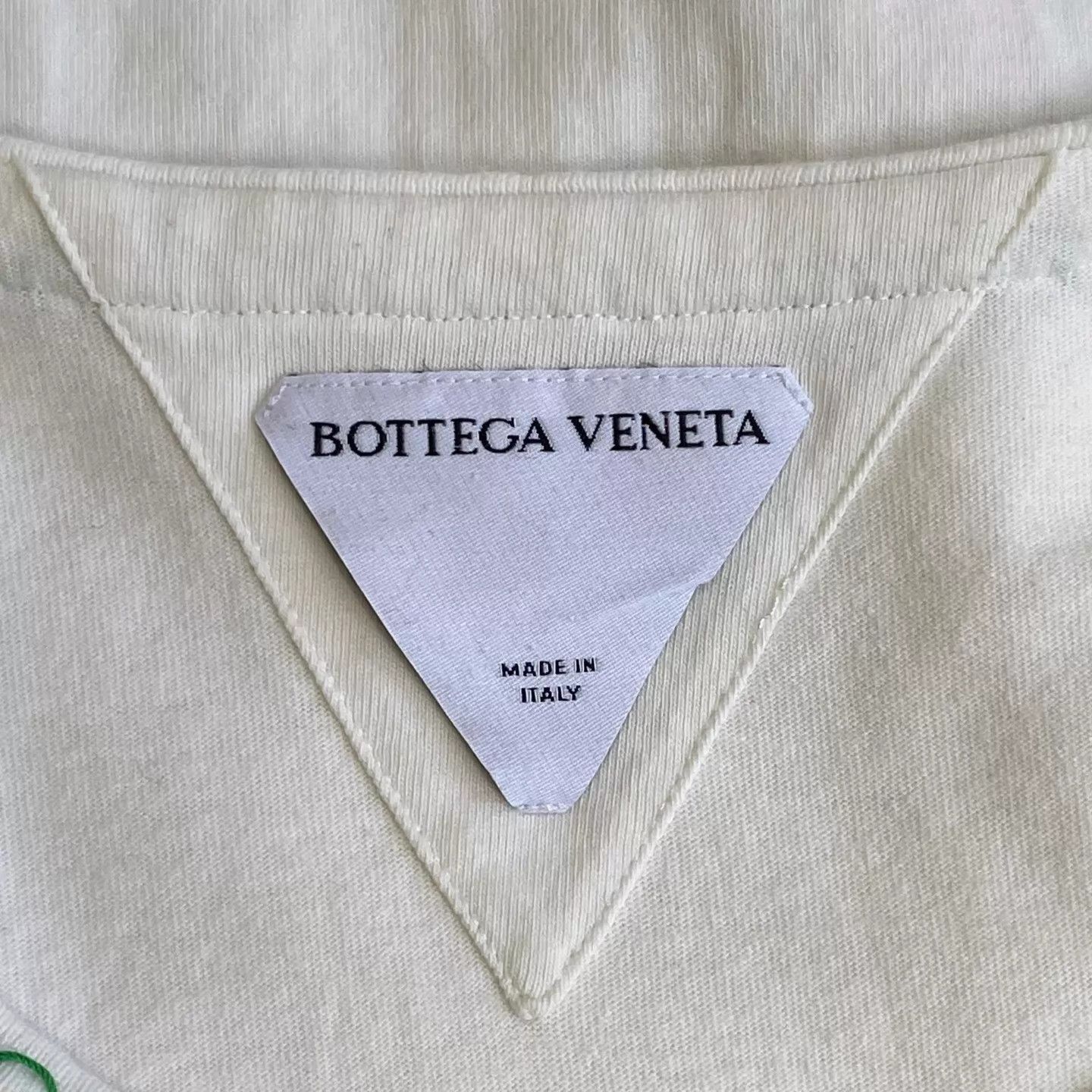 Bottega Veneta Bottega Veneta White Short Sleeve T-Shirt L Green Piping Size US L / EU 52-54 / 3 - 5 Thumbnail