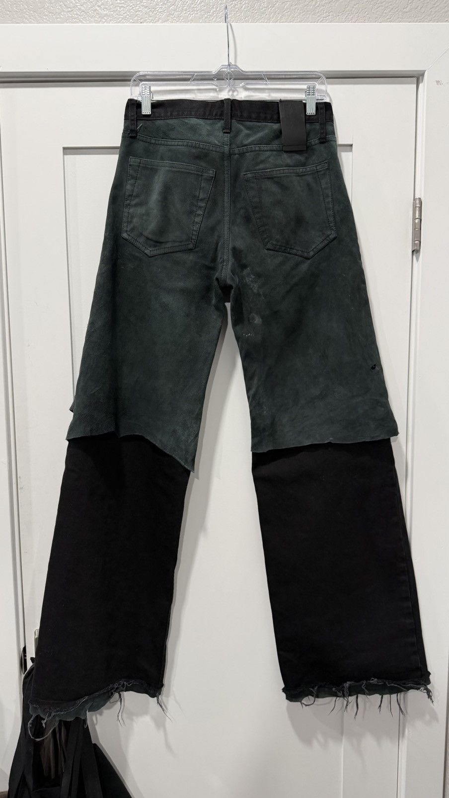 Paradoxe Paris OVERLAID LAMB LEATHER BAGGY JEANS Size US 28 / EU 44 - 6 Thumbnail
