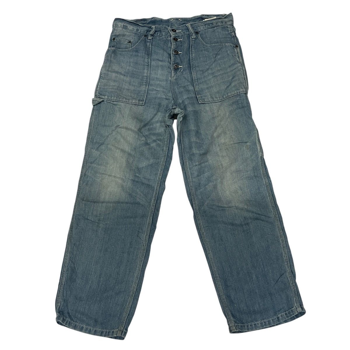Japanese Brand Vintage Loisir Adieu Tristesse Workwear Denim Size US 33 - 1 Thumbnail