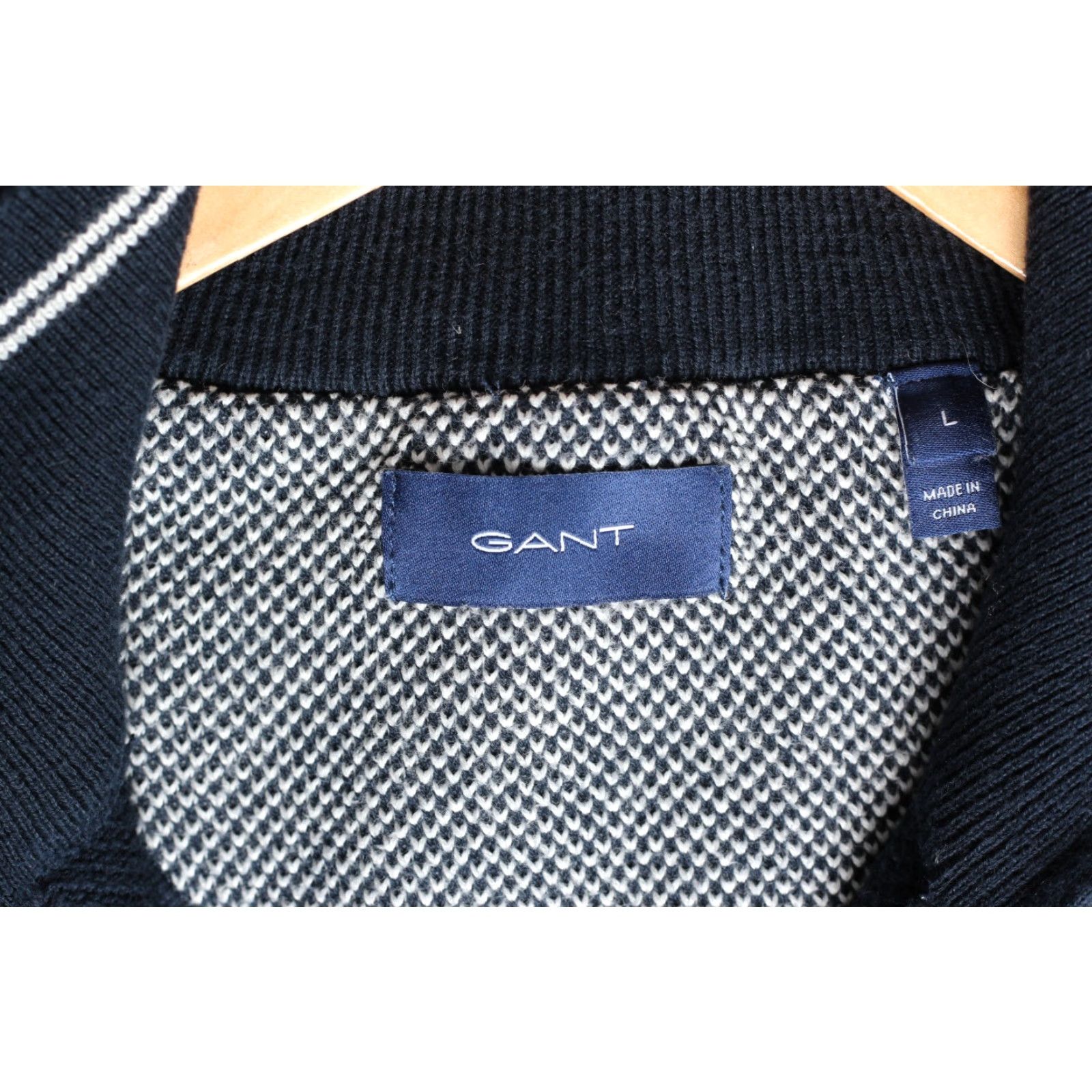 Gant GANT Cotton Pique Half Zip Jumper Men L Blue VR3526 Size US L / EU 52-54 / 3 - 6 Thumbnail