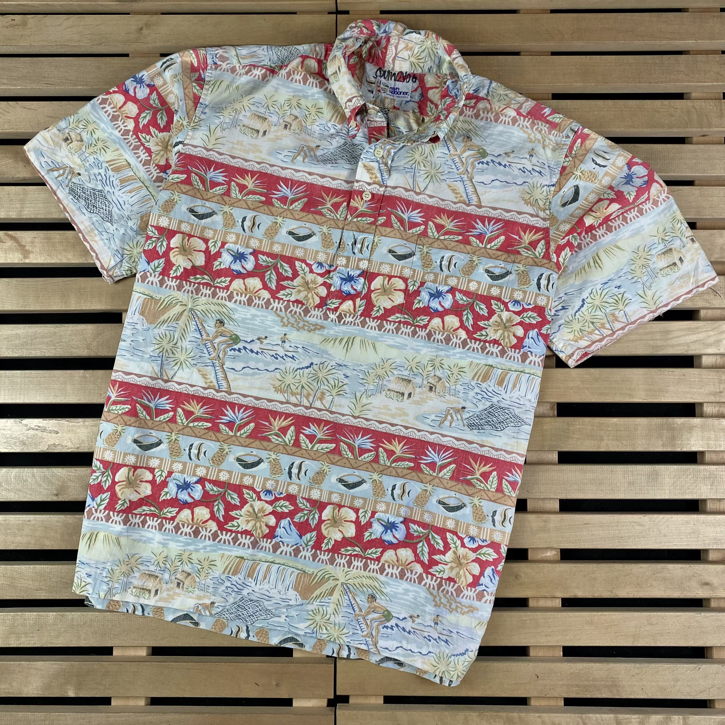 Vintage Men’s Crazy Hawaiian Shirt Reyn Spooner Vintage Size L Size US L / EU 52-54 / 3 - 1 Thumbnail