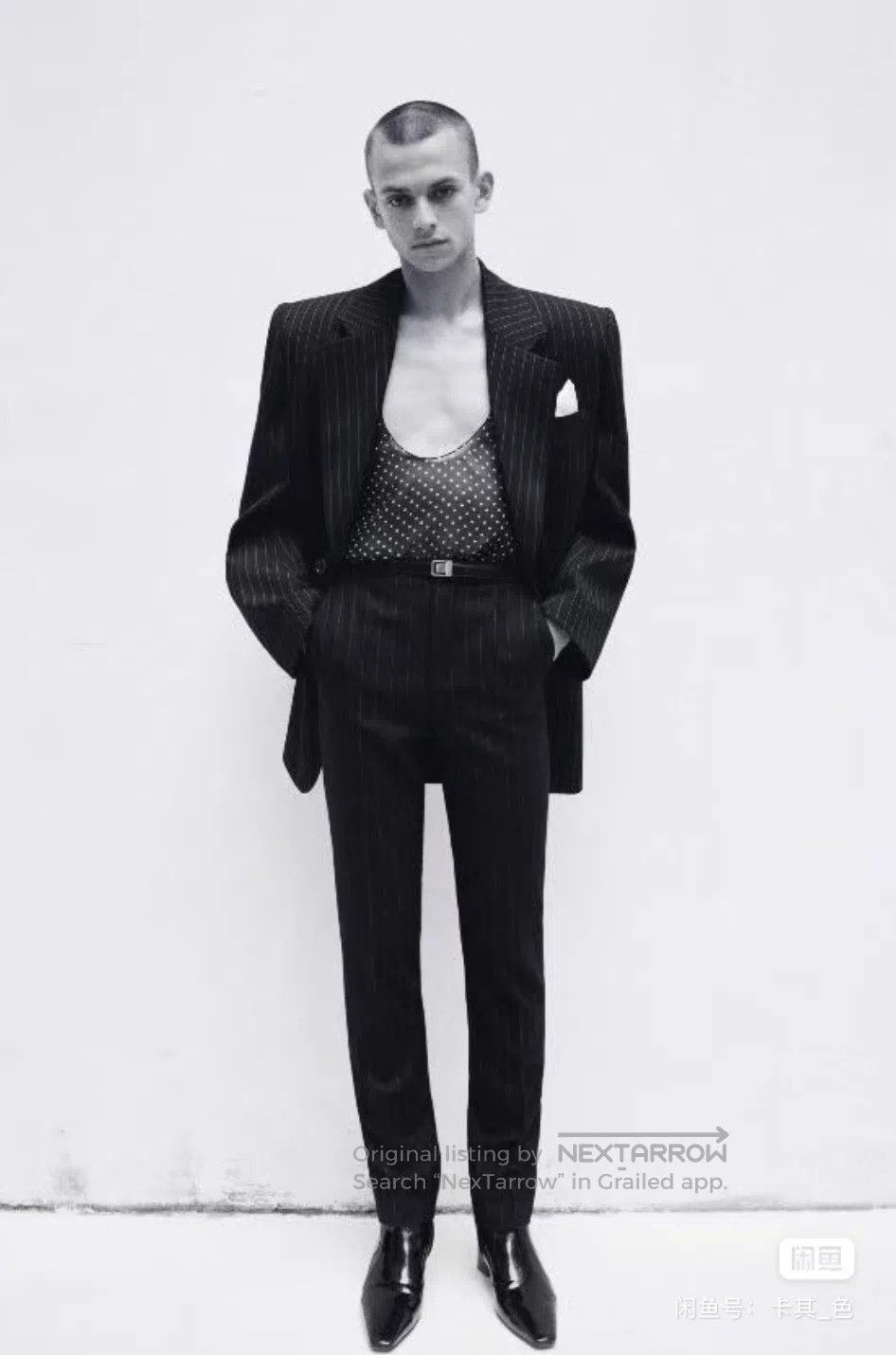 Saint Laurent Paris Saint Laurent Paris Striped Wool Men's Trousers| Size US 28 / EU 44 - 3 Thumbnail