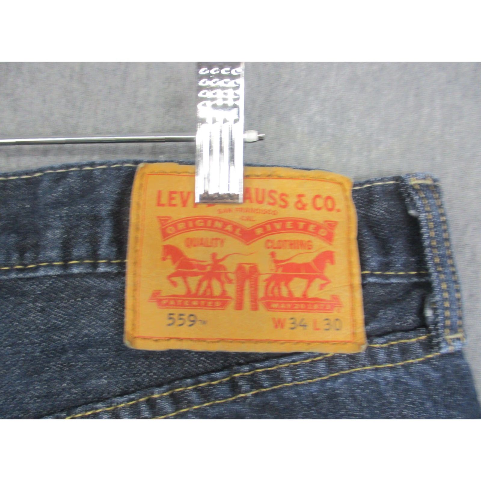 Levi's Levis 559 Jeans Mens 34x30 Blue Denim Relaxed Straight Leg 100% Cotton Classic Size US 34 / EU 50 - 6 Thumbnail