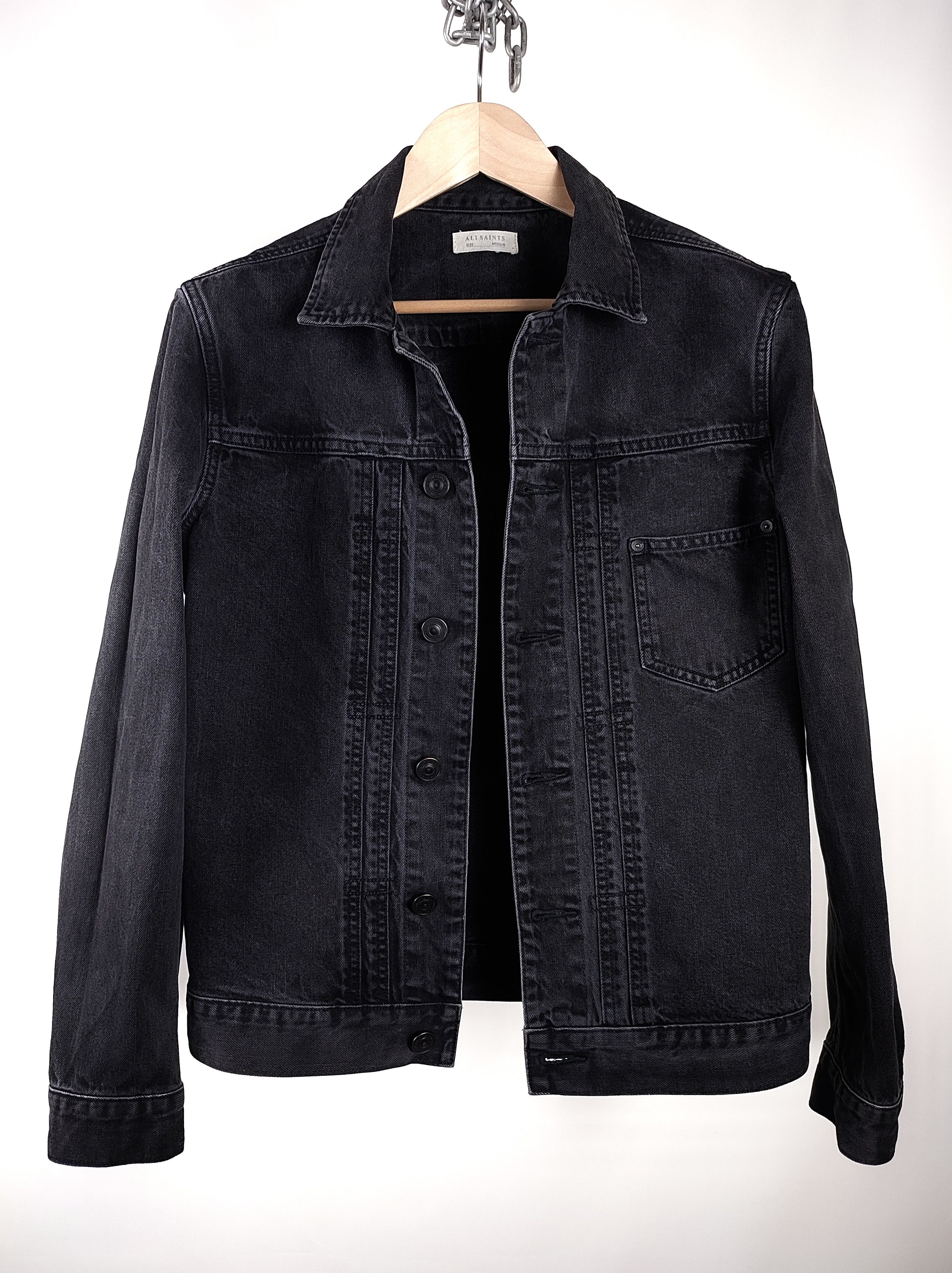 Allsaints Allsaints Baroda Black Denim Jacket Size US M / EU 48-50 / 2 - 1 Thumbnail