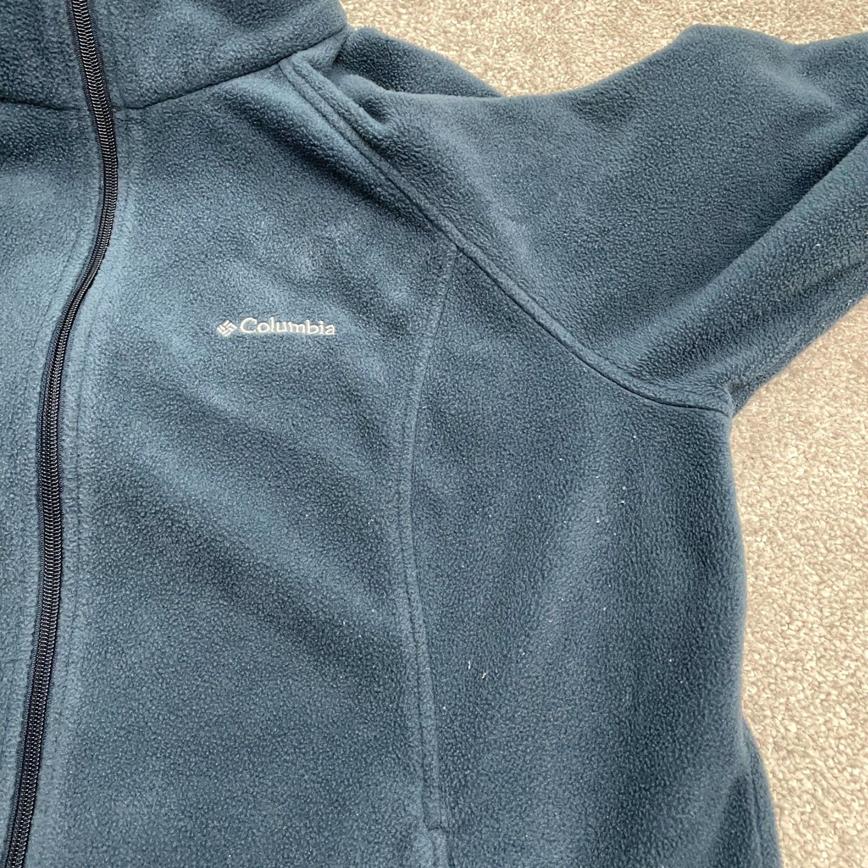 Vintage Columbia Benton Springs Fleece Jacket Womens 1X Blue Full Zip Outdoor Hiking Jacket Size XL / US 12-14 / IT 48-50 - 4 Thumbnail