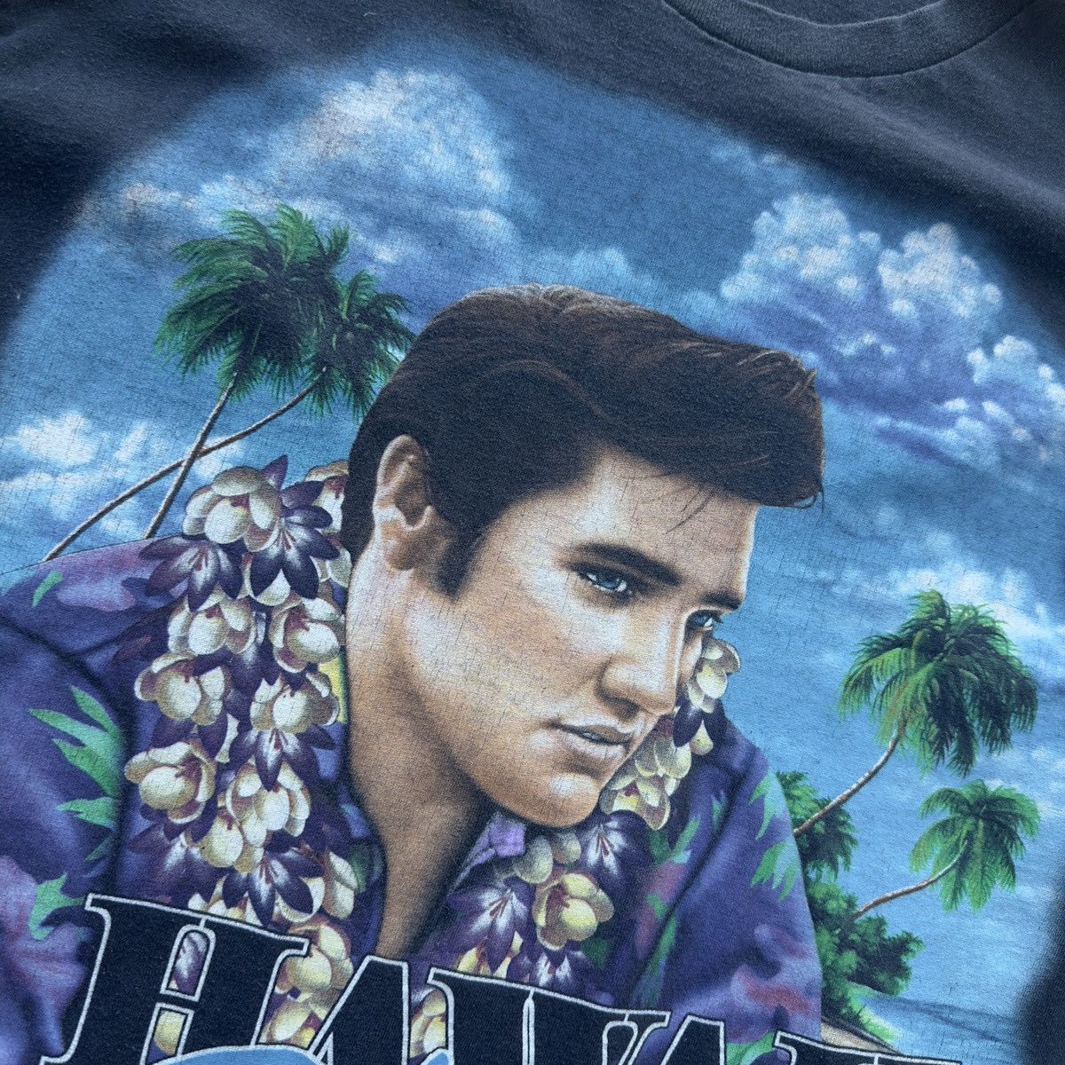 Band Tees × Vintage Vintage Elvis Presley Tee Shirt 90s Single Stitch Hawaii Size US XL / EU 56 / 4 - 2 Thumbnail