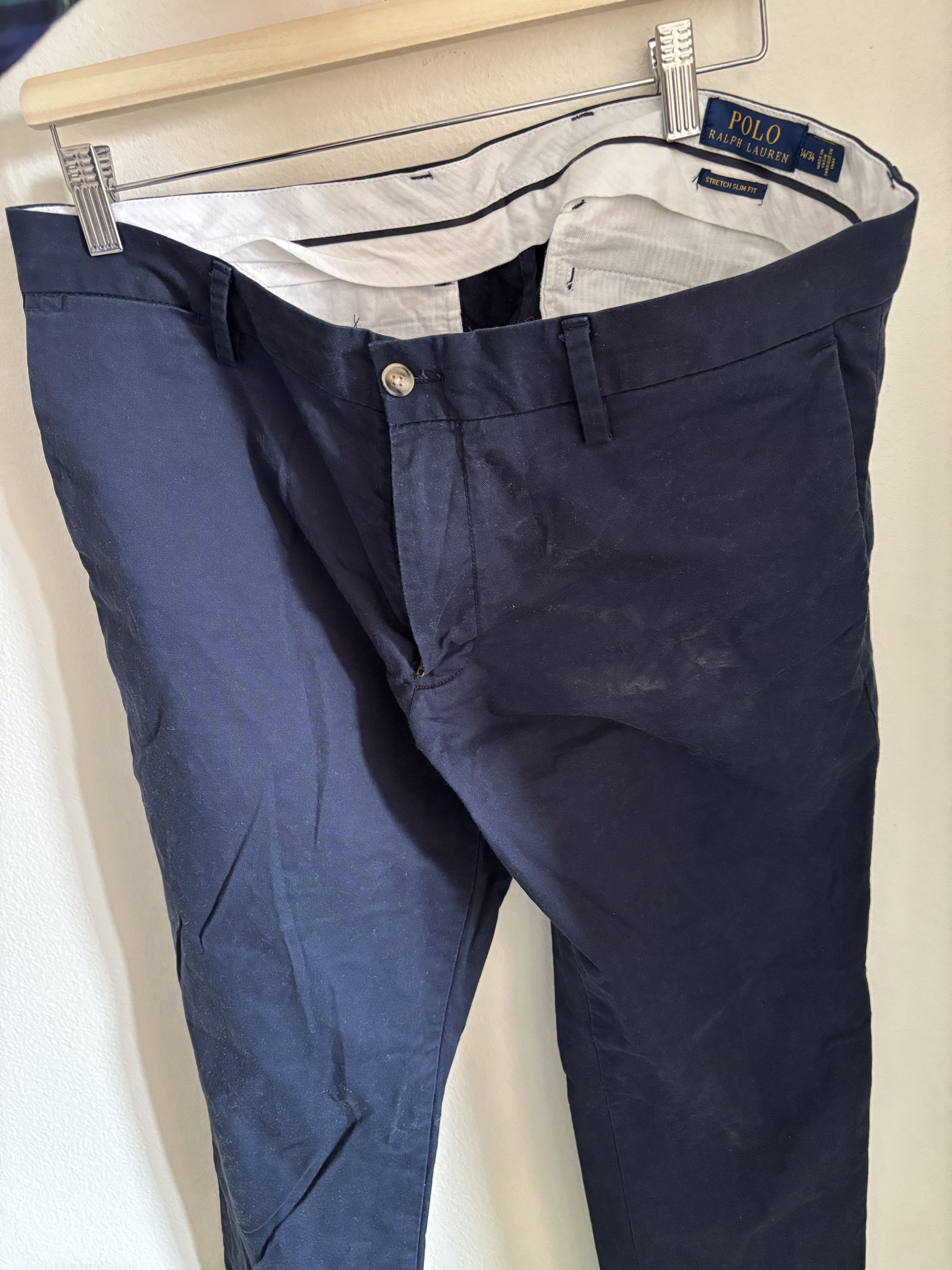 Polo Ralph Lauren Polo Ralph Lauren Navy Slim Chino 34-34 Size US 34 / EU 50 - 3 Thumbnail
