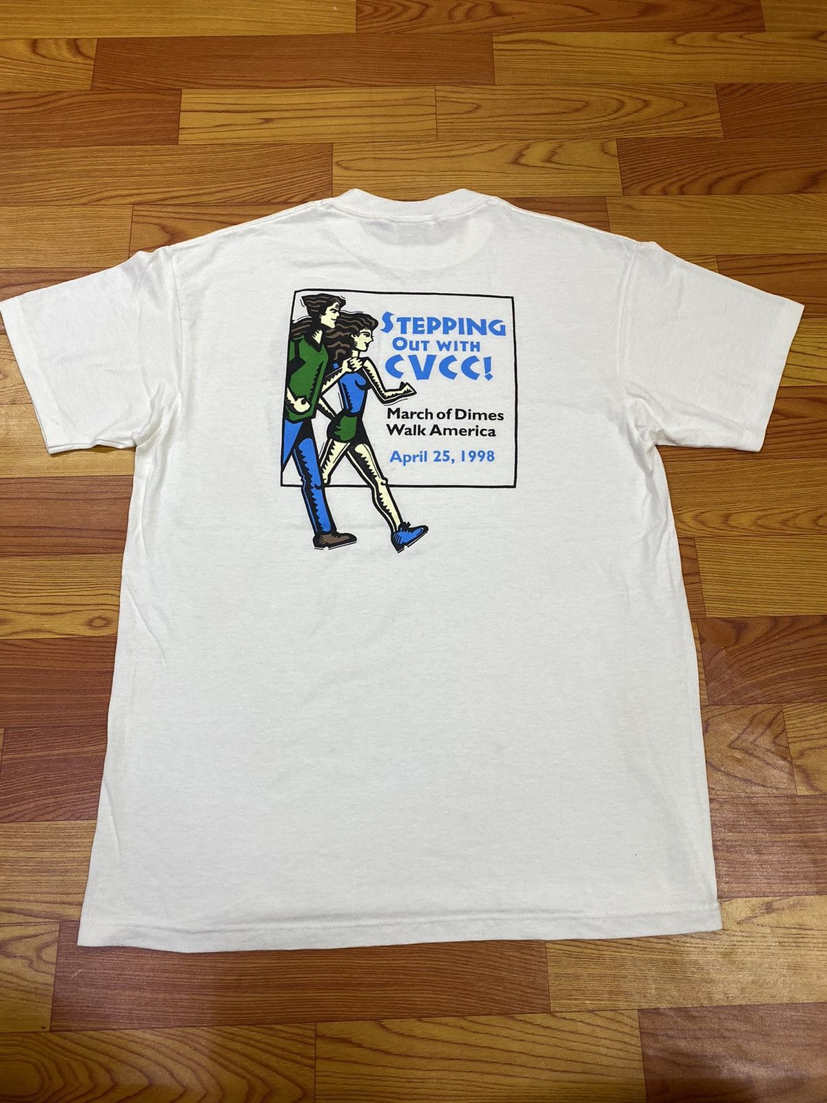 Vintage Vintage 90s CVCC Walk America Tee Size US L / EU 52-54 / 3 - 6 Thumbnail