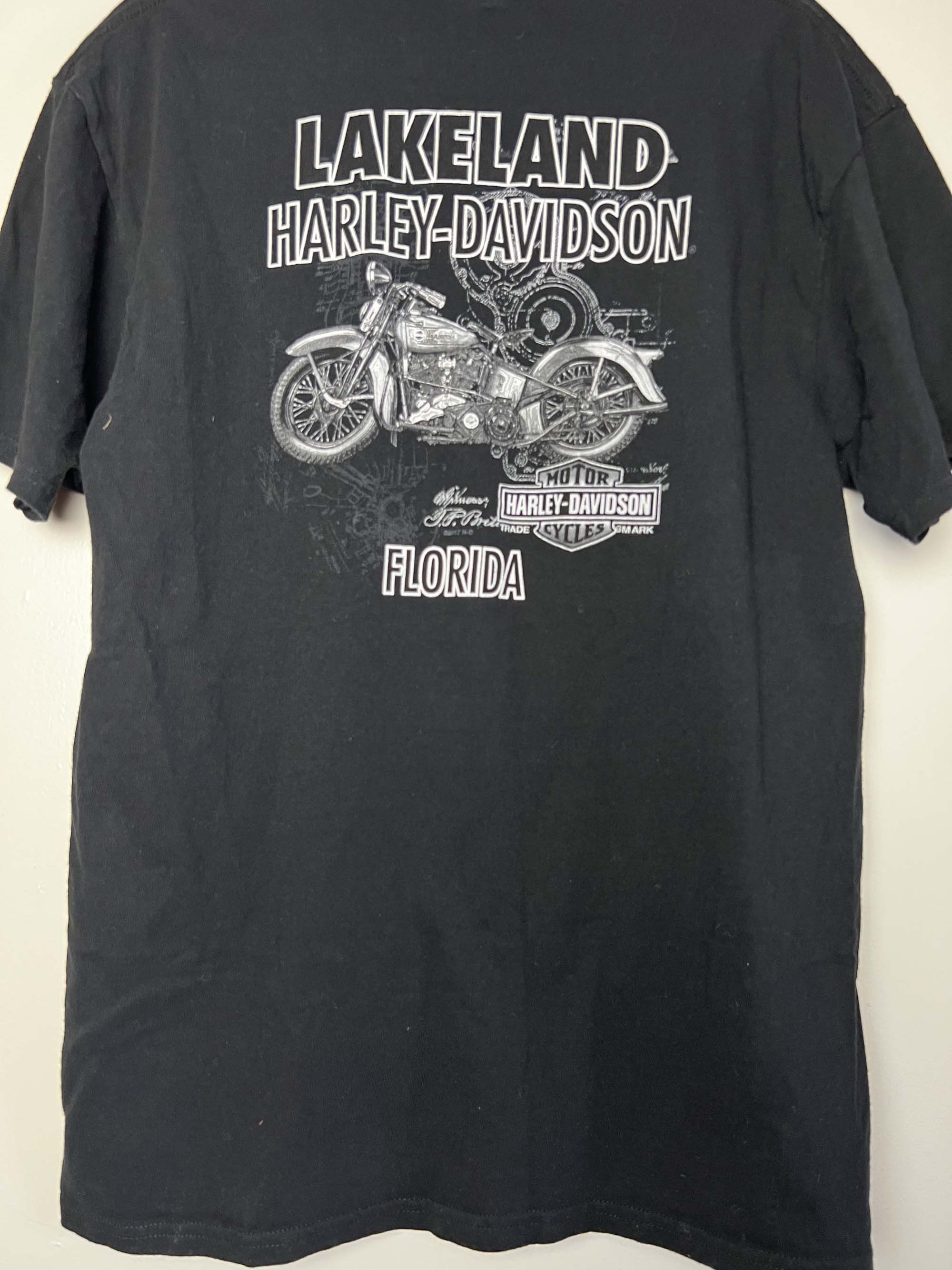 Harley Davidson Harley Davidson " The Lone Wolf" Black Double Sided T-Shirt Size US L / EU 52-54 / 3 - 6 Thumbnail