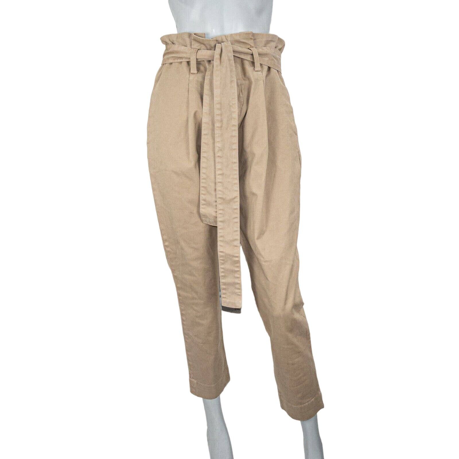 Frame FRAME Denim Women's Belted Paper Bag Khaki Trouser Size 29" - 2 Thumbnail