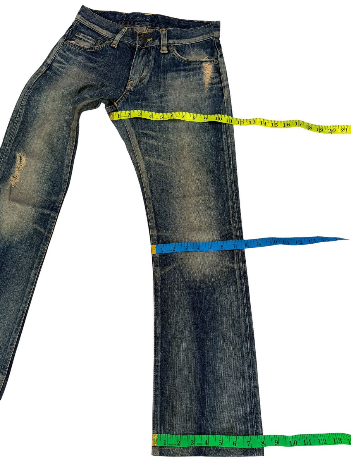 Edwin Vintage Edwin 503 Ladies Flared Style Distressed Denim Jeans Size 28" / US 6 / IT 42 - 9 Thumbnail