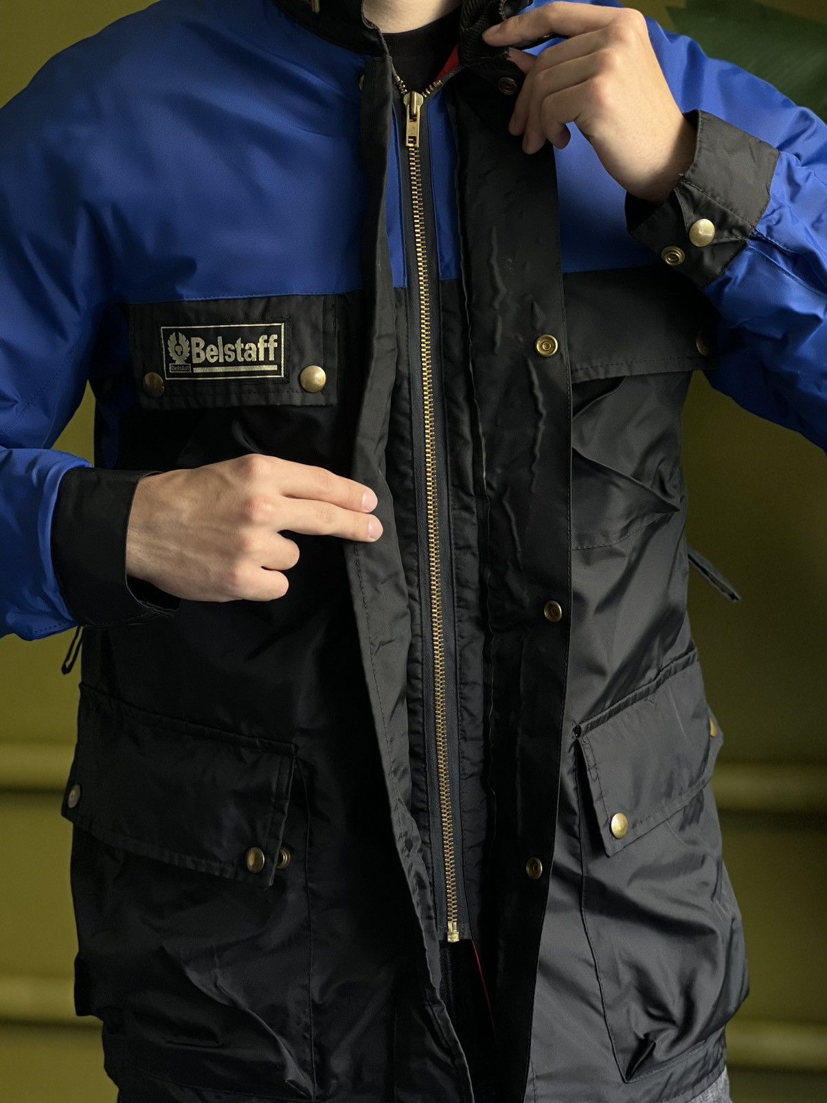 Belstaff Vintage Belstaff Formula 750 Moto Jacket Blue Black M/L Size US M / EU 48-50 / 2 - 7 Thumbnail
