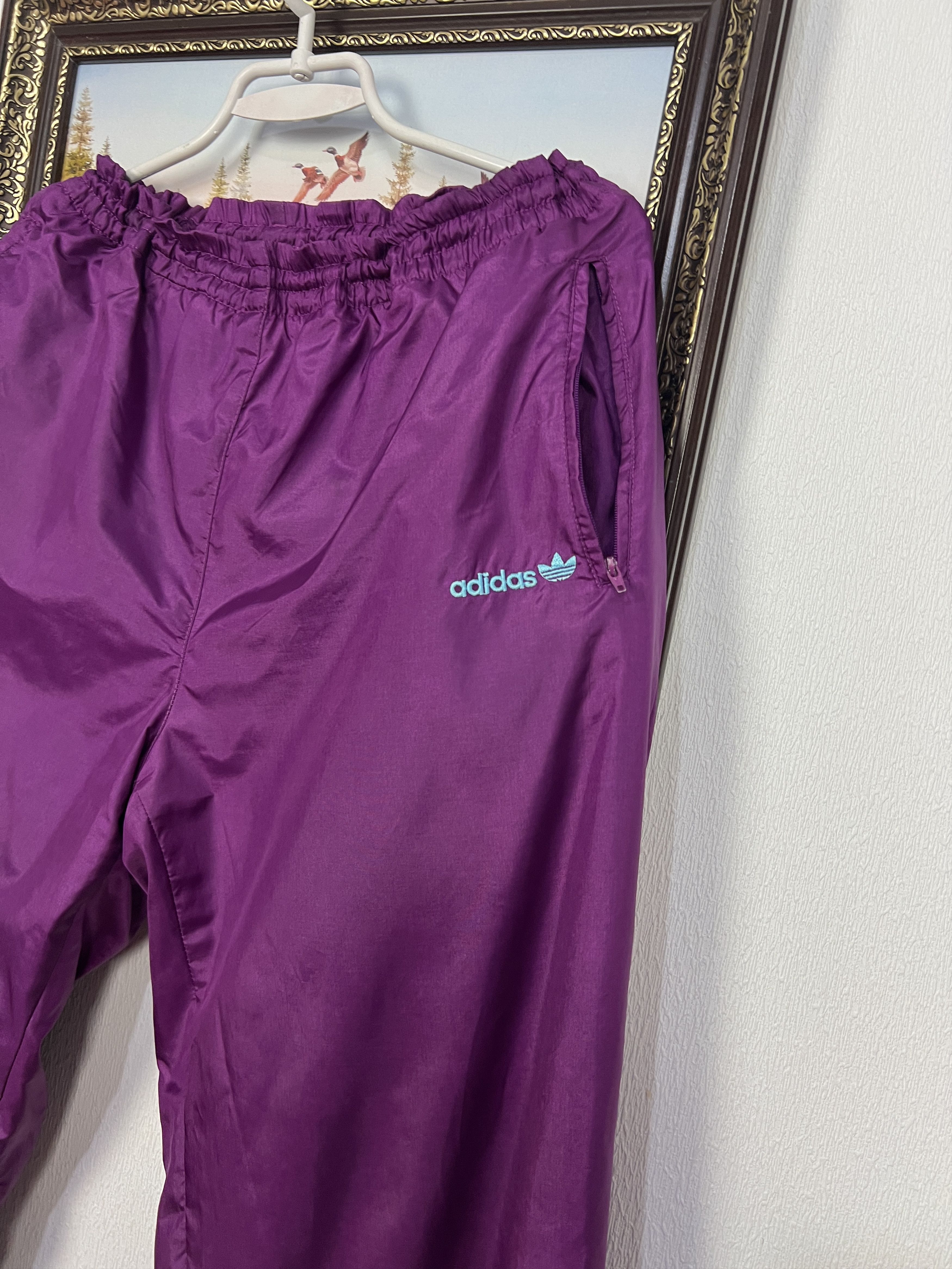 Adidas Vintage 90's Nylon Track Pants Sweatpants Rare Athletic Size US 34 / EU 50 - 2 Thumbnail