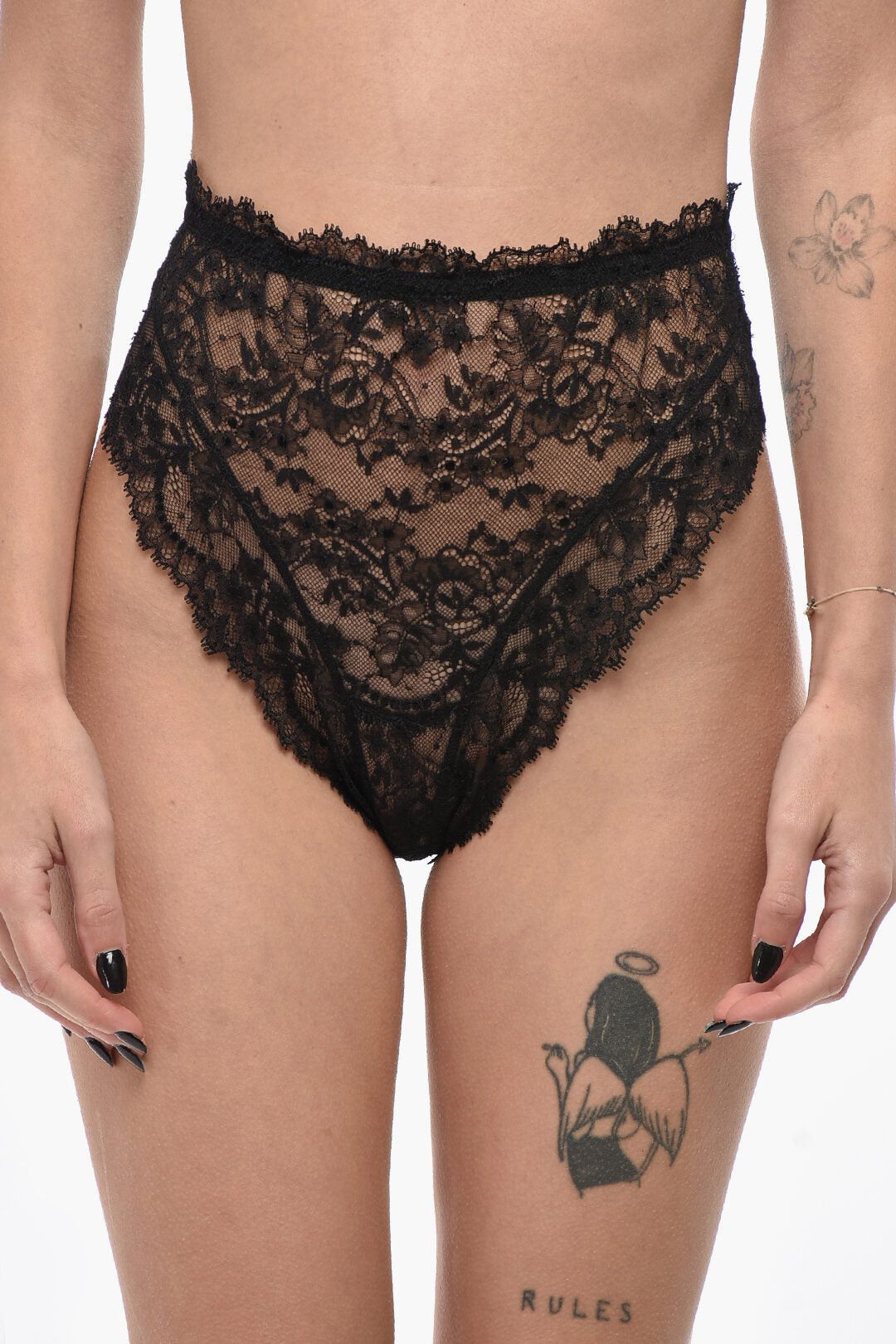 Dolce & Gabbana Super High-Waist Lace Briefs Size ONE SIZE - 1 Thumbnail