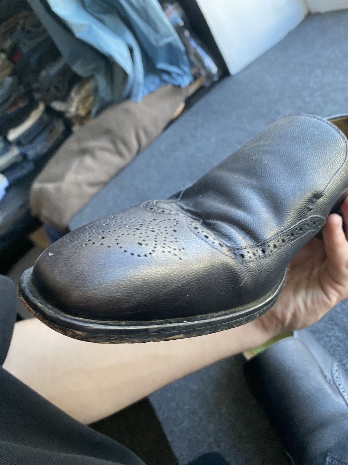 Oliver Sweeney 🔥Rare Oliver Sweeney black leather brogue slip on boots US12 Size US 12 / EU 45 - 15 Thumbnail