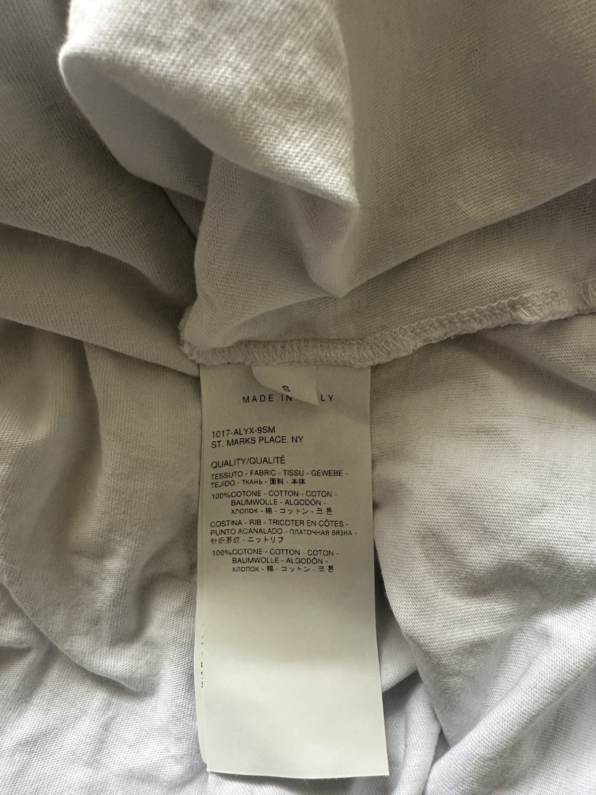 1017 ALYX 9SM White Cotton T-Shirt Size US S / EU 44-46 / 1 - 5 Thumbnail