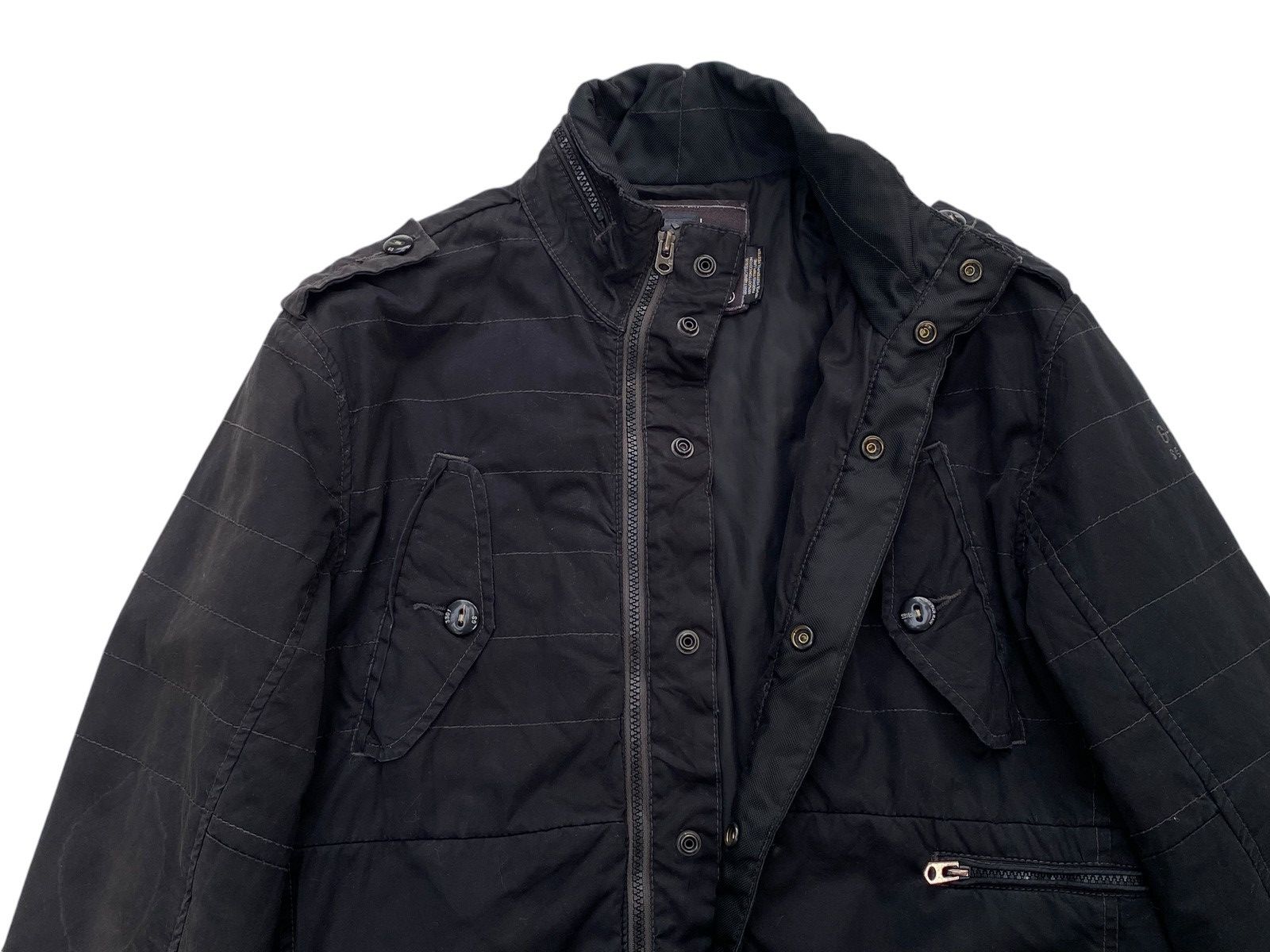 G-Star × Vintage Vtg G Star Raw Faded Black Jacket Quilted Size US L / EU 52-54 / 3 - 3 Thumbnail