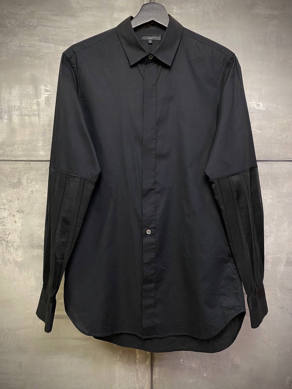 Ann Demeulemeester Black shirt with transparent sleeves M Size 48R - 1 Thumbnail