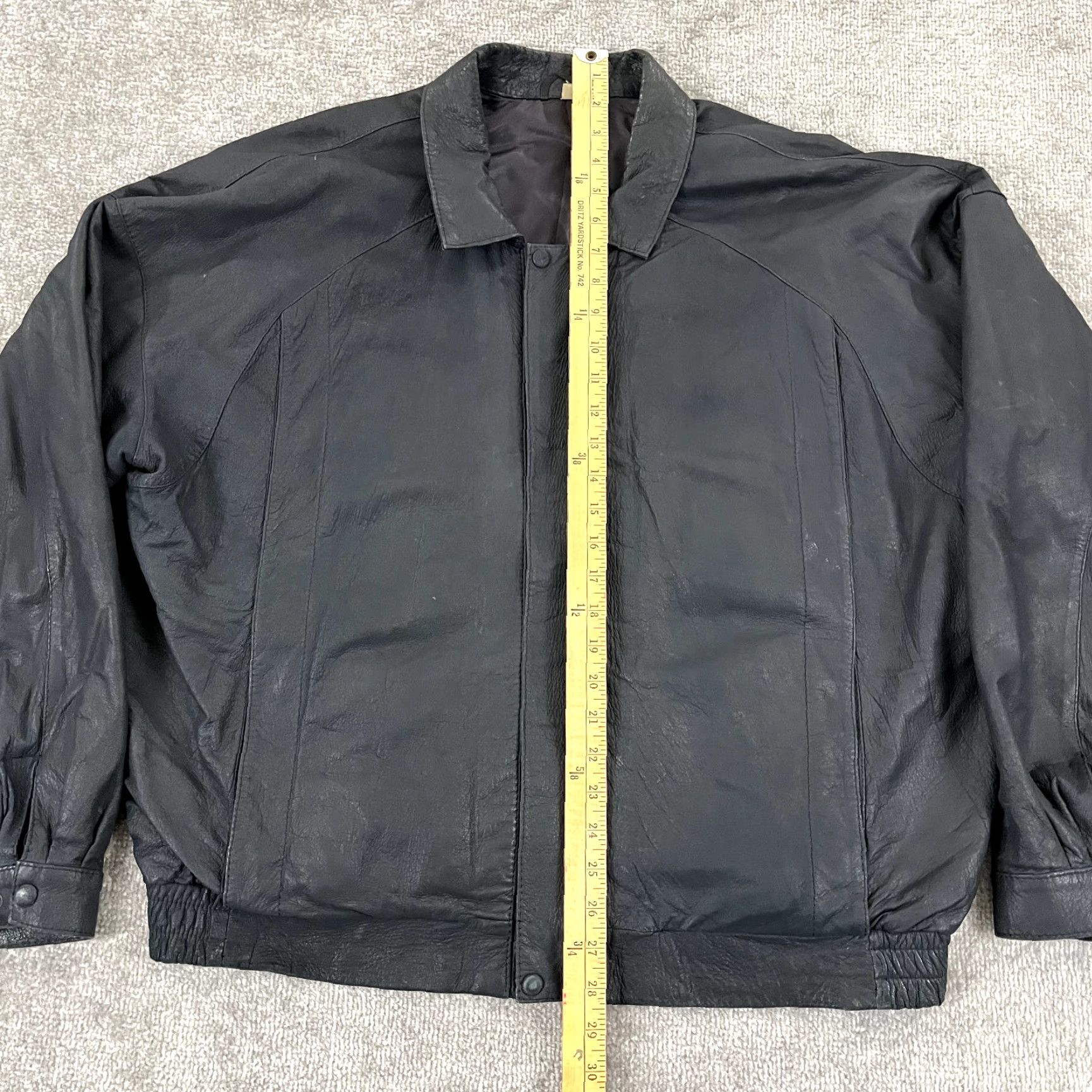 Skin Skin Things Jacket Men Size 42 Blue Leather Bomber Full Zip L/S NEW ZEALAND Soft Zip Full Size US XS / EU 42 / 0 - 4 Thumbnail