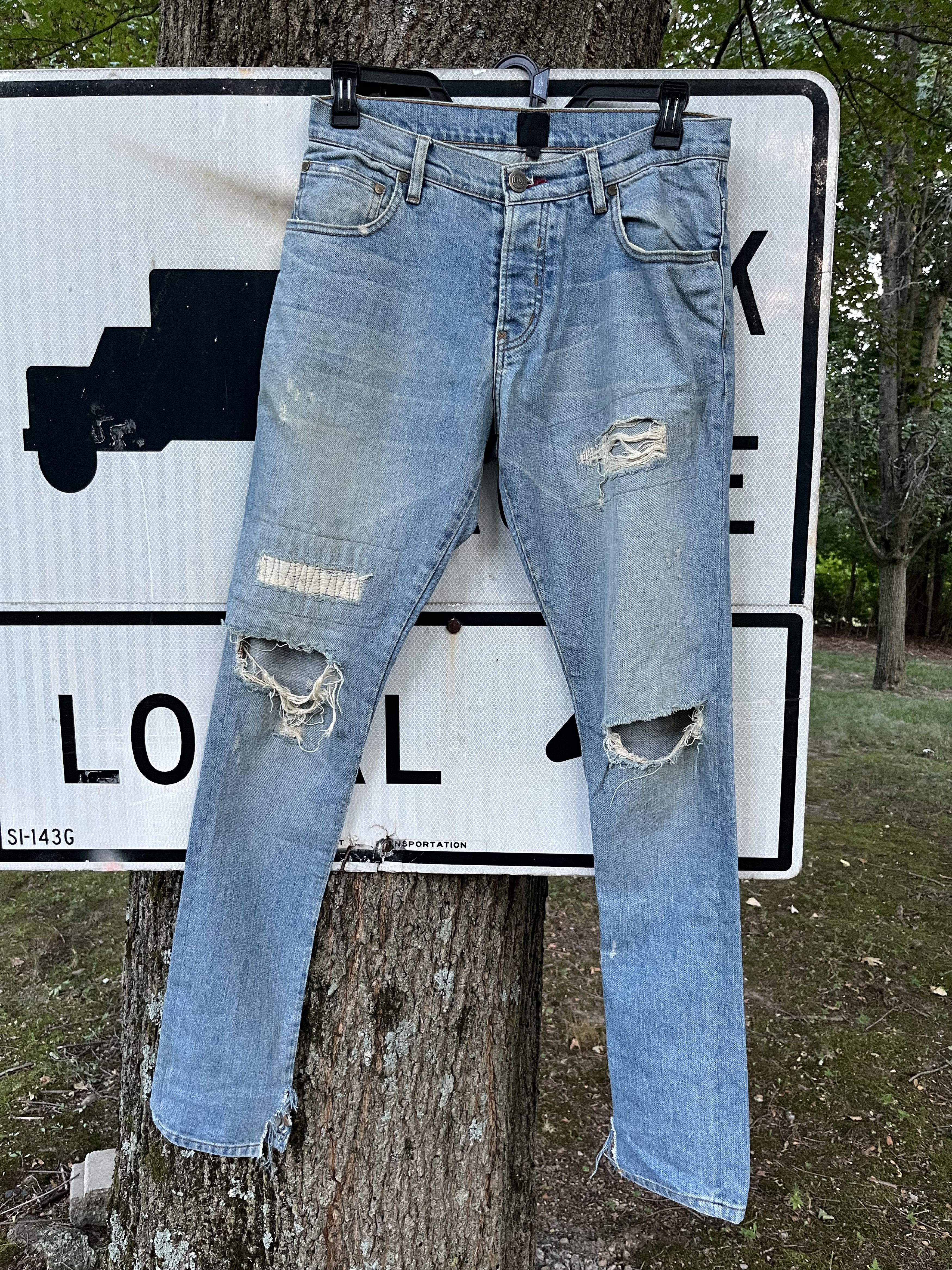 En Noir En Noir Distressed Denim Size US 31 - 1 Thumbnail