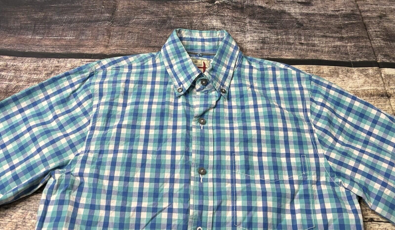 Relwen Relwen Shirt Men's Small Long Sleeve Button Down Plaid Blue Size US S / EU 44-46 / 1 - 4 Thumbnail