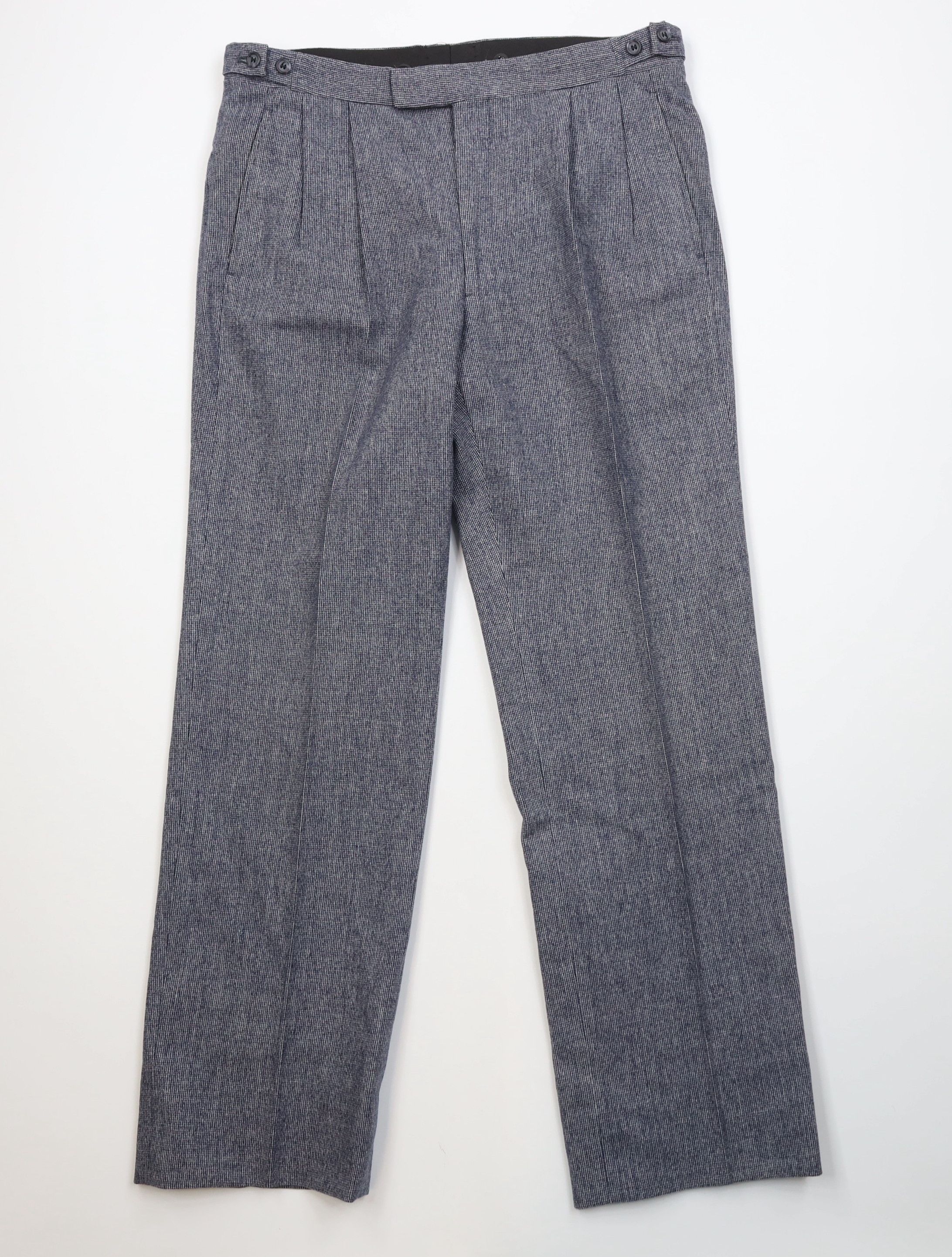 Vintage Vintage 70s Streetwear Knit Wide Leg Chino Pants Blue USA Size US 34 / EU 50 - 1 Thumbnail