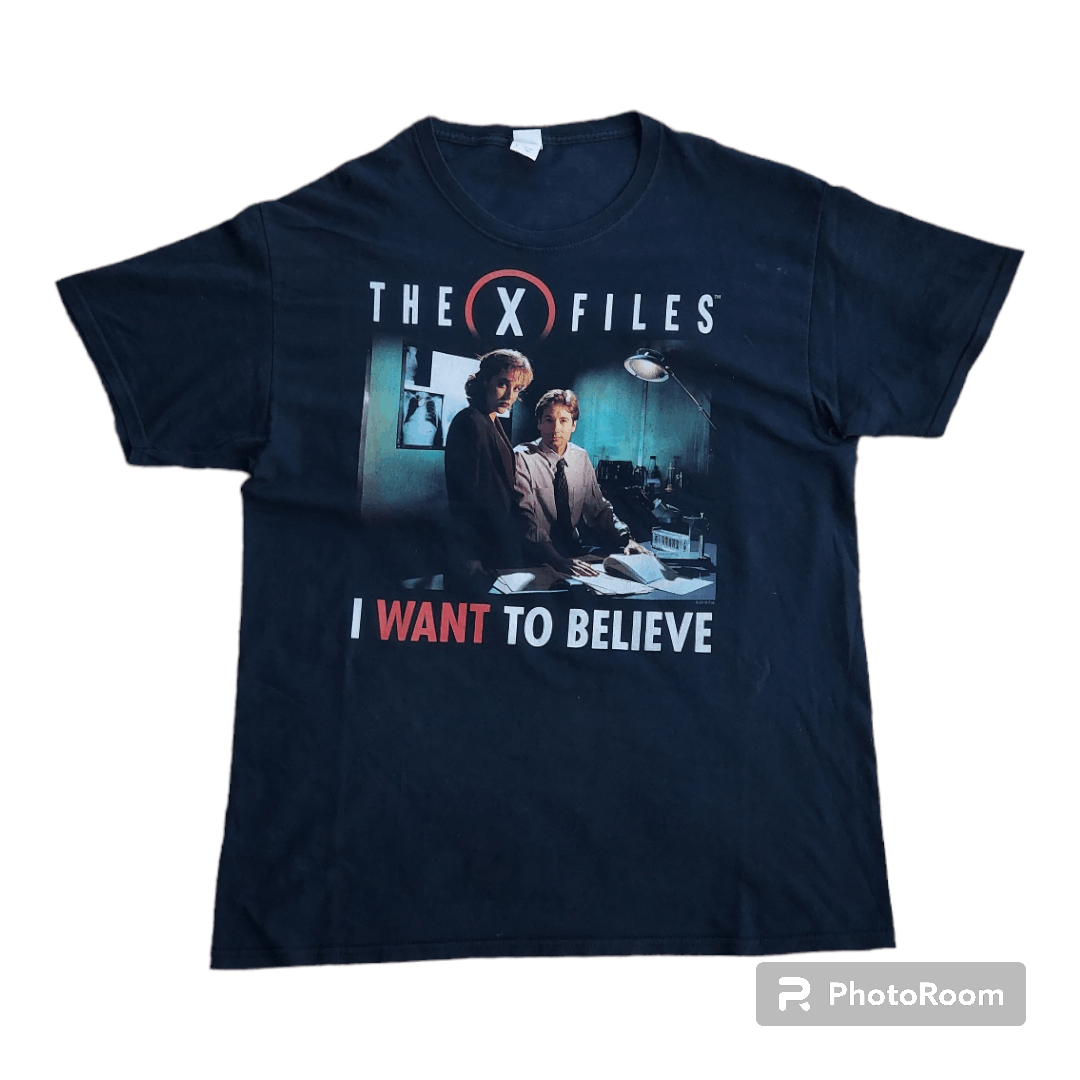 image of Fox x Movie The X-Files Movie Promo T Shirt in Black, Men's (Size Large)