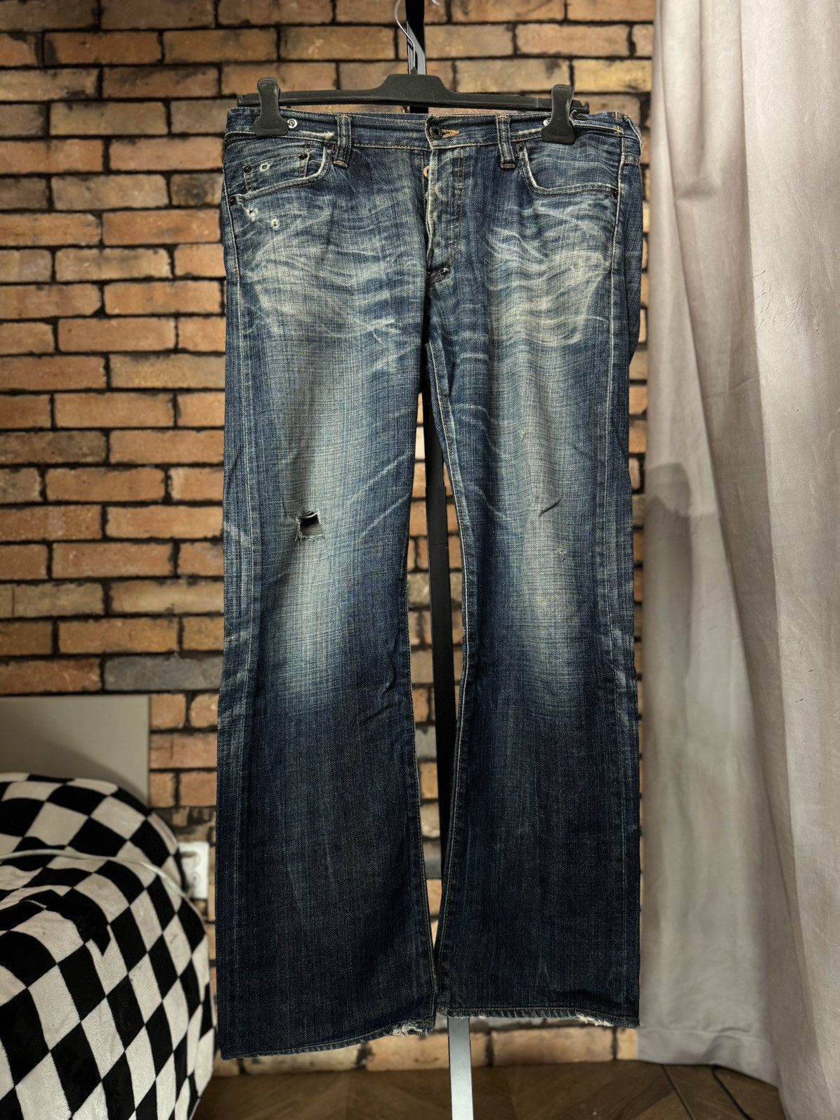 Prps $482 OG PRPS JAPAN DISTRESSED JEANS DENIM SLIM DISTRESSED Size US 34 / EU 50 - 1 Thumbnail