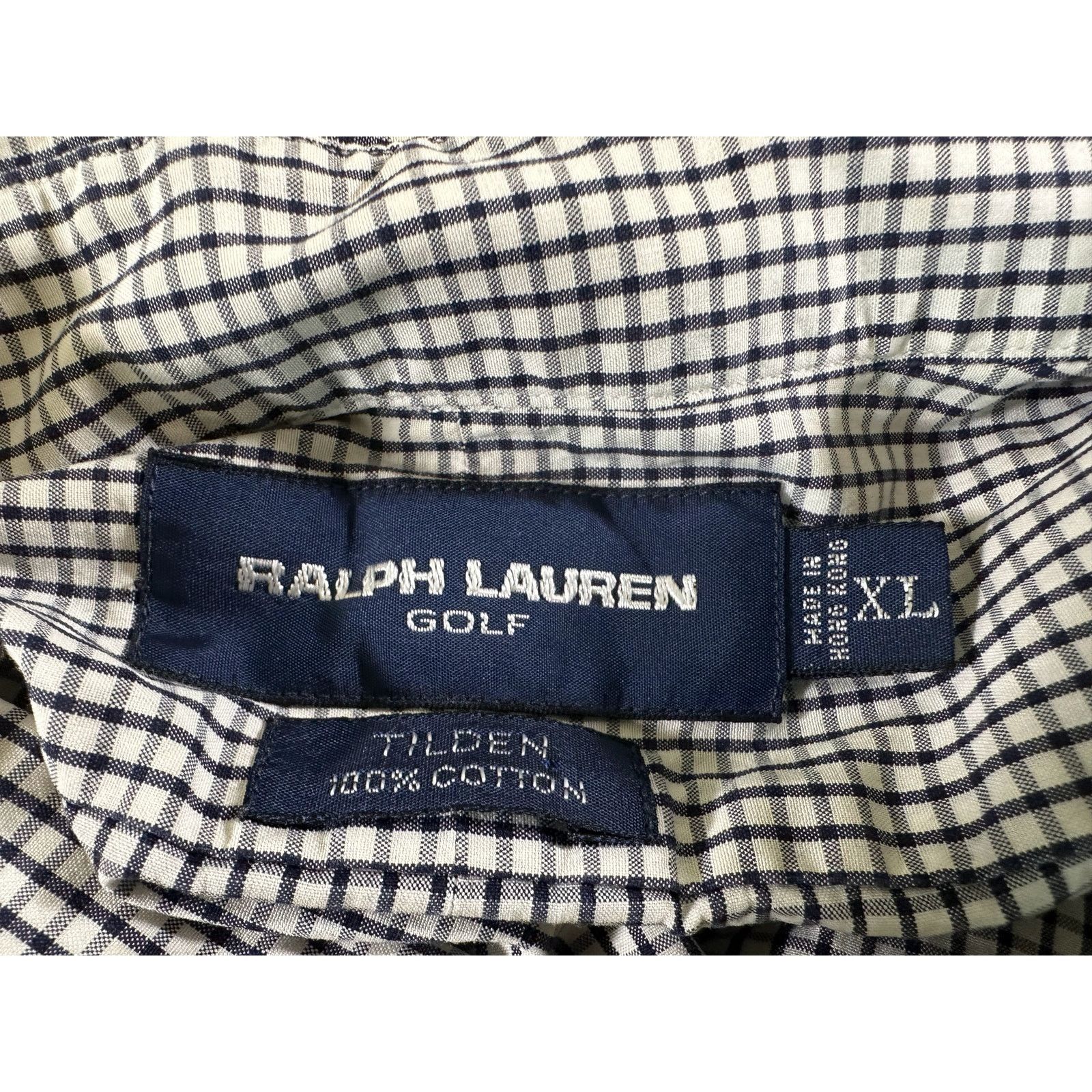 RLX Ralph Lauren Ralph Lauren Golf Polo Shirt Men XL Blue Gingham Tilden Size US XL / EU 56 / 4 - 7 Thumbnail