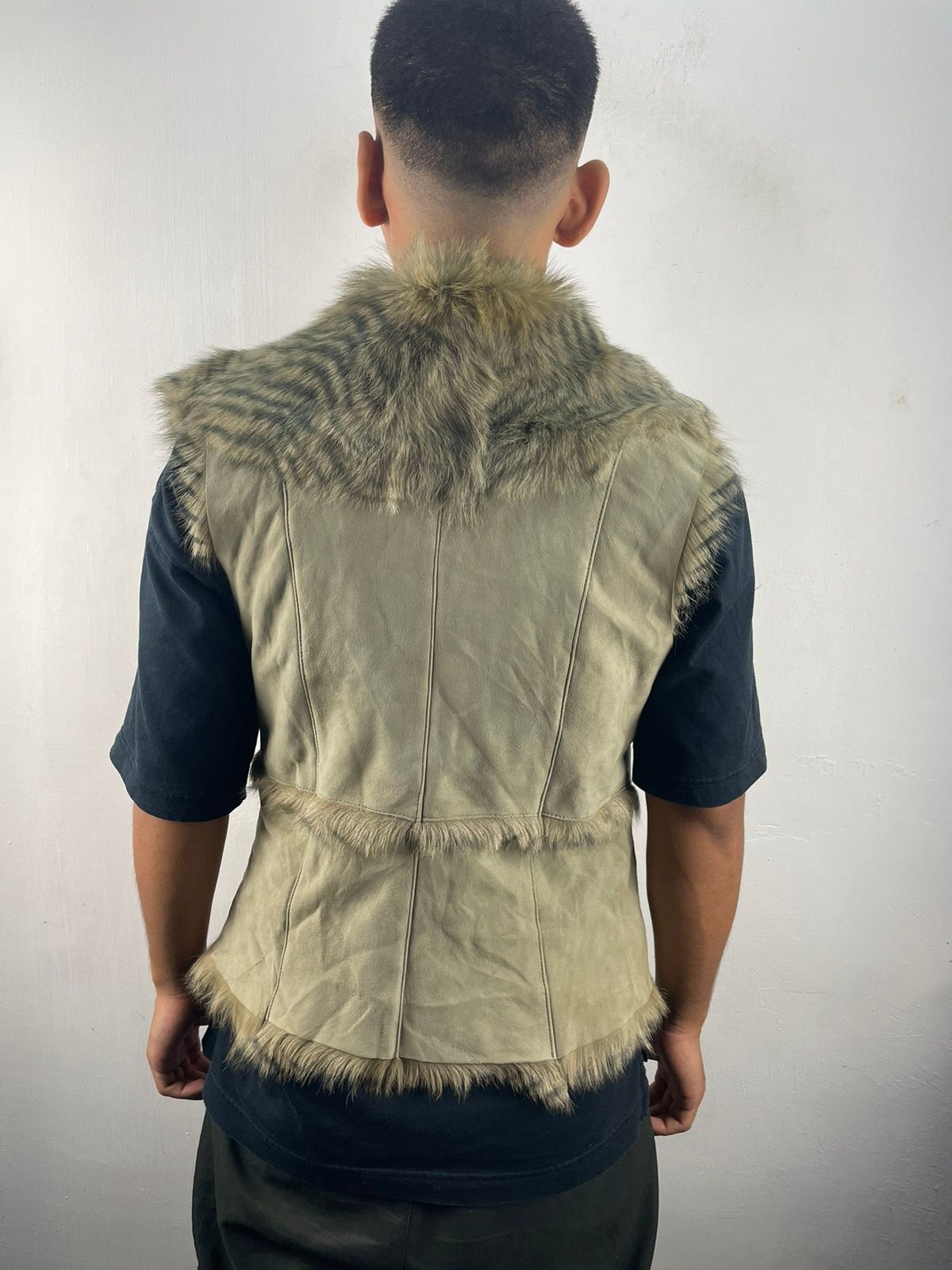 Japanese Brand Vintage Fur Goat Sheepskin Patchwork Vest Jacket Size US M / EU 48-50 / 2 - 2 Preview