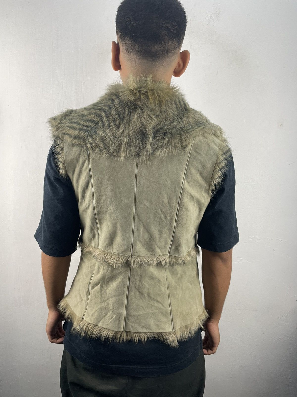 Japanese Brand Vintage Fur Goat Sheepskin Patchwork Vest Jacket Size US M / EU 48-50 / 2 - 2 Thumbnail