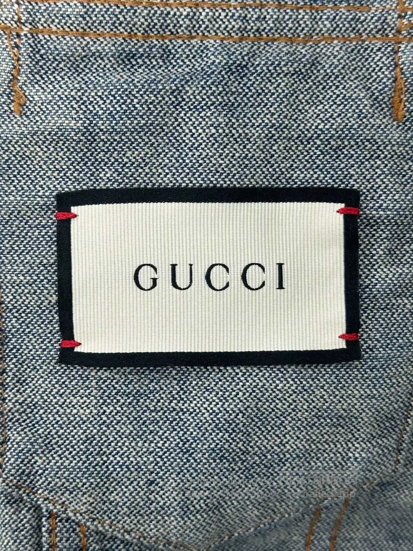 Gucci Gucci Blue Floral Embroidered Denim Jacket. Size M / US 6-8 / IT 42-44 - 3 Thumbnail