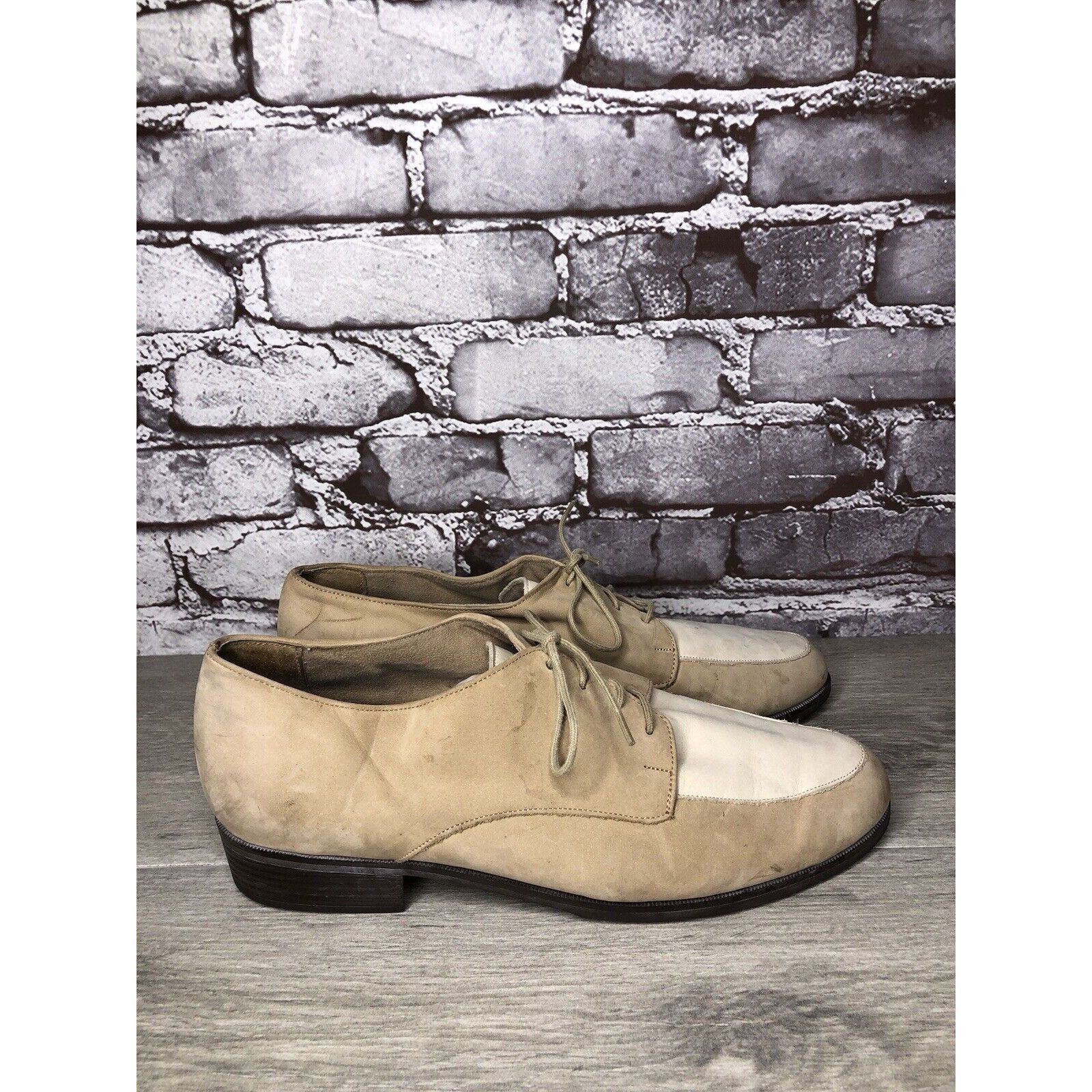 Other MUNRO AMERICAN Beige Nubuck Ivory Suede Oxfords Lace Shoes W Size US 10 / IT 40 - 20 Thumbnail
